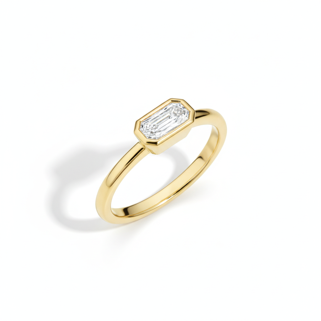 The Riolls Horizon Hexagon Solitaire Ring