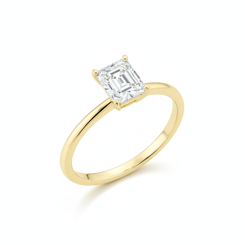 The 'Eternal Brilliance' Radiant Solitaire in 14k Yellow Gold