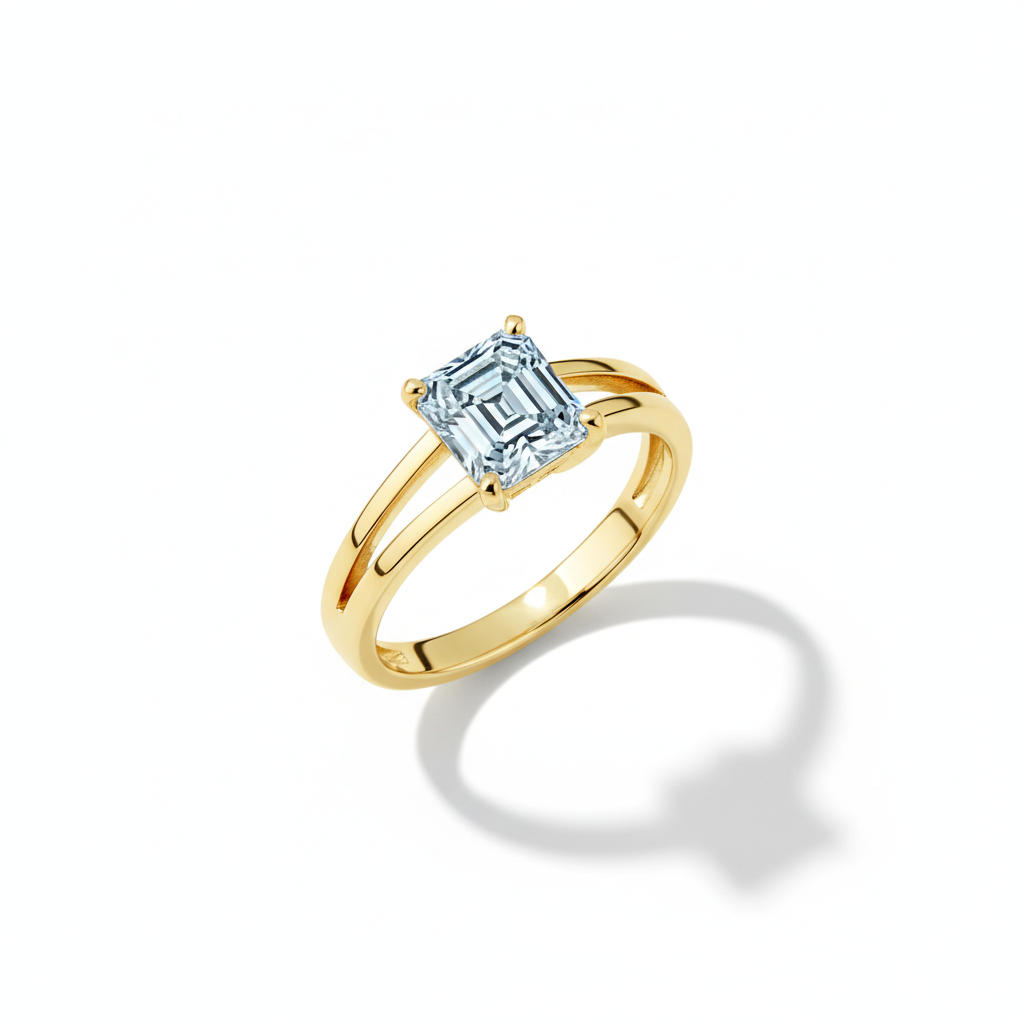 The 'Oceanus' Asscher: Unforgettable Fancy Blue Diamond Split Shank Ring