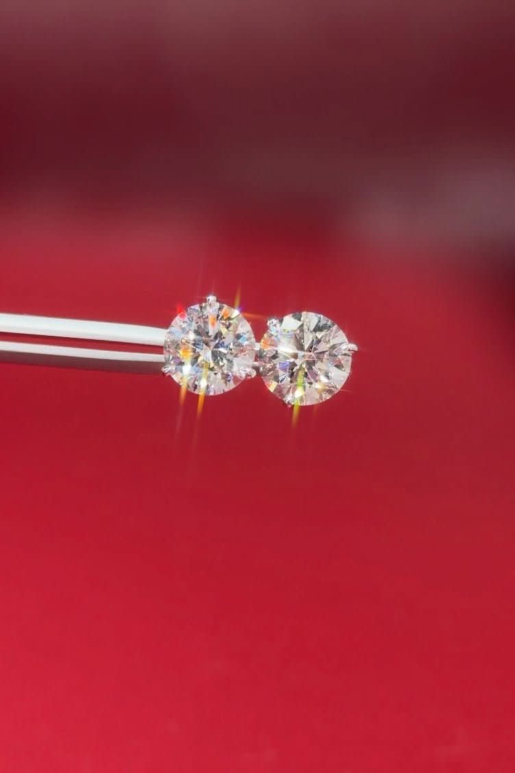 4.02ct Core Round Lab Diamond Martini Studs