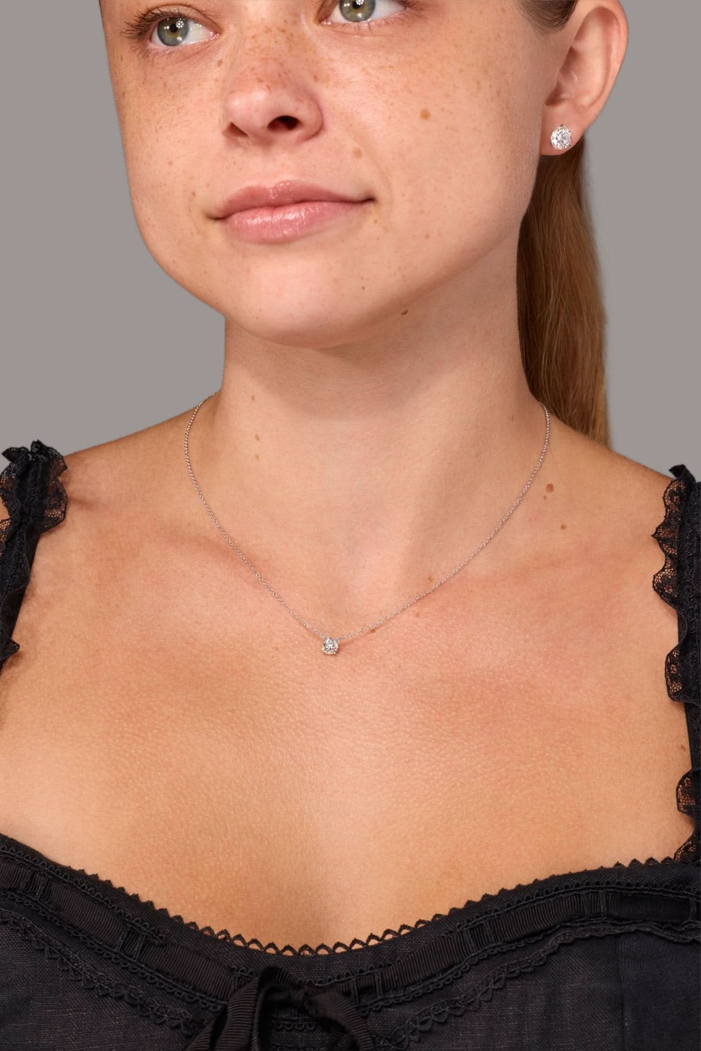 0.51ct D-VVS2 Core Round Solitaire Necklace