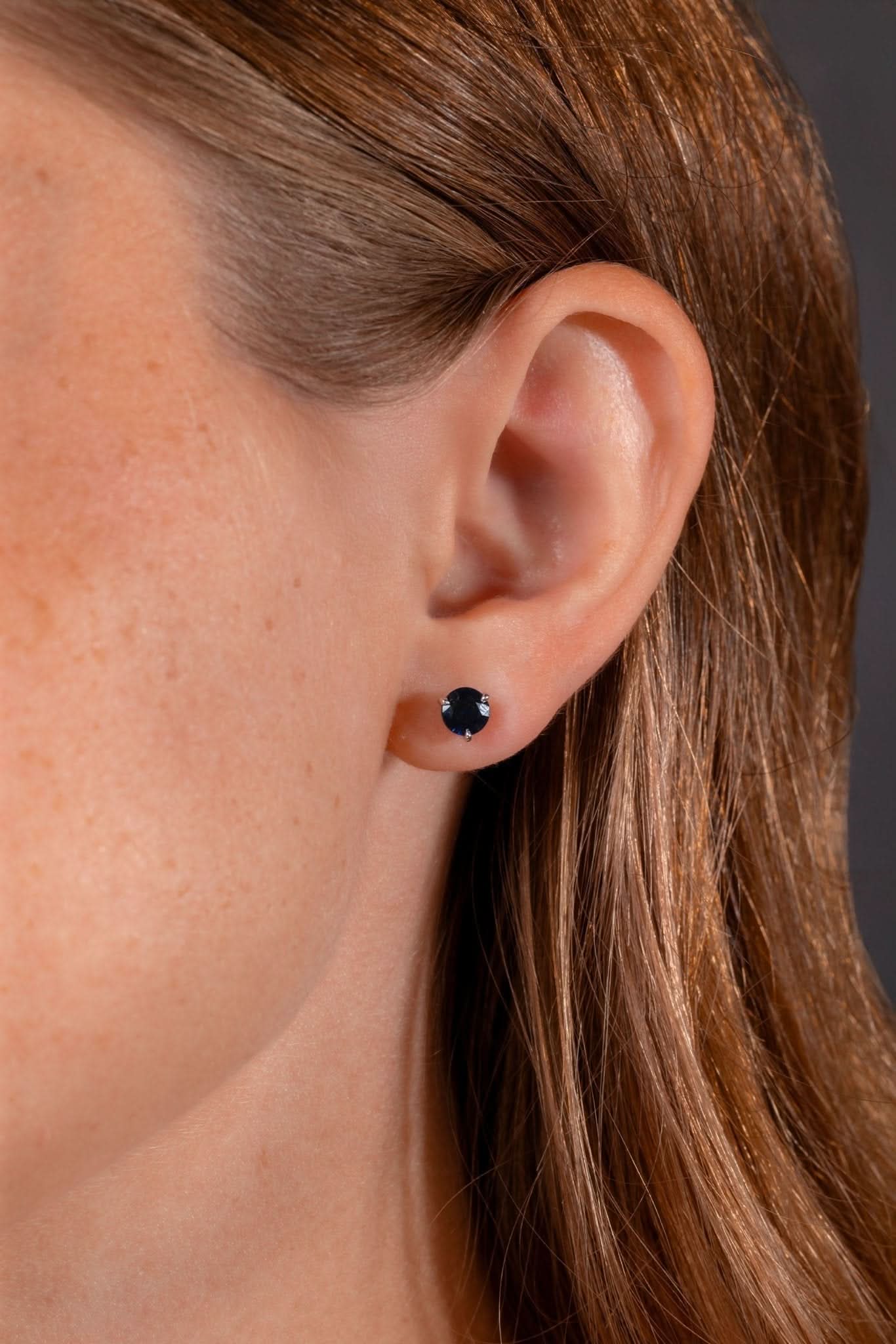 Sapphire Studs White Gold
