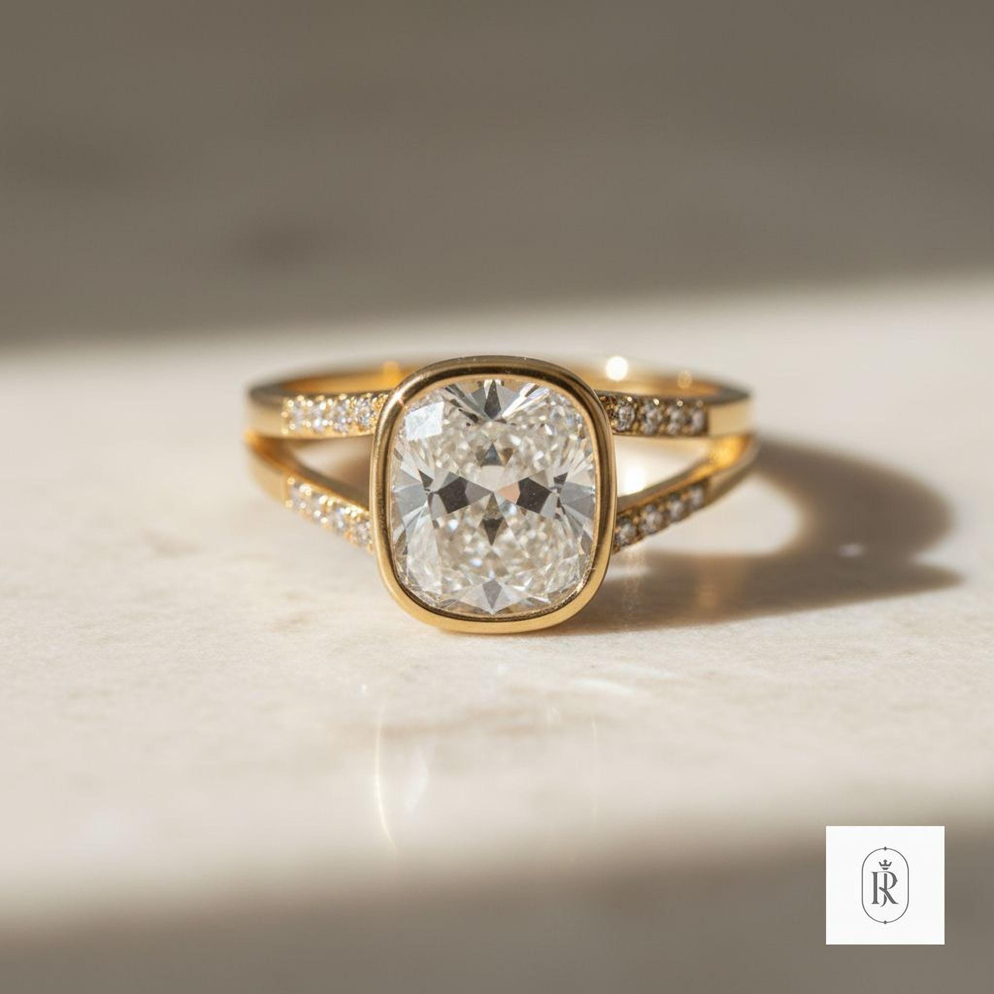Engagement Ring: Oval Lab Diamond - 14K Solid Gold Solitaire — View 1 of custom handcrafted Lab Diamond jewellery in 14K White Gold