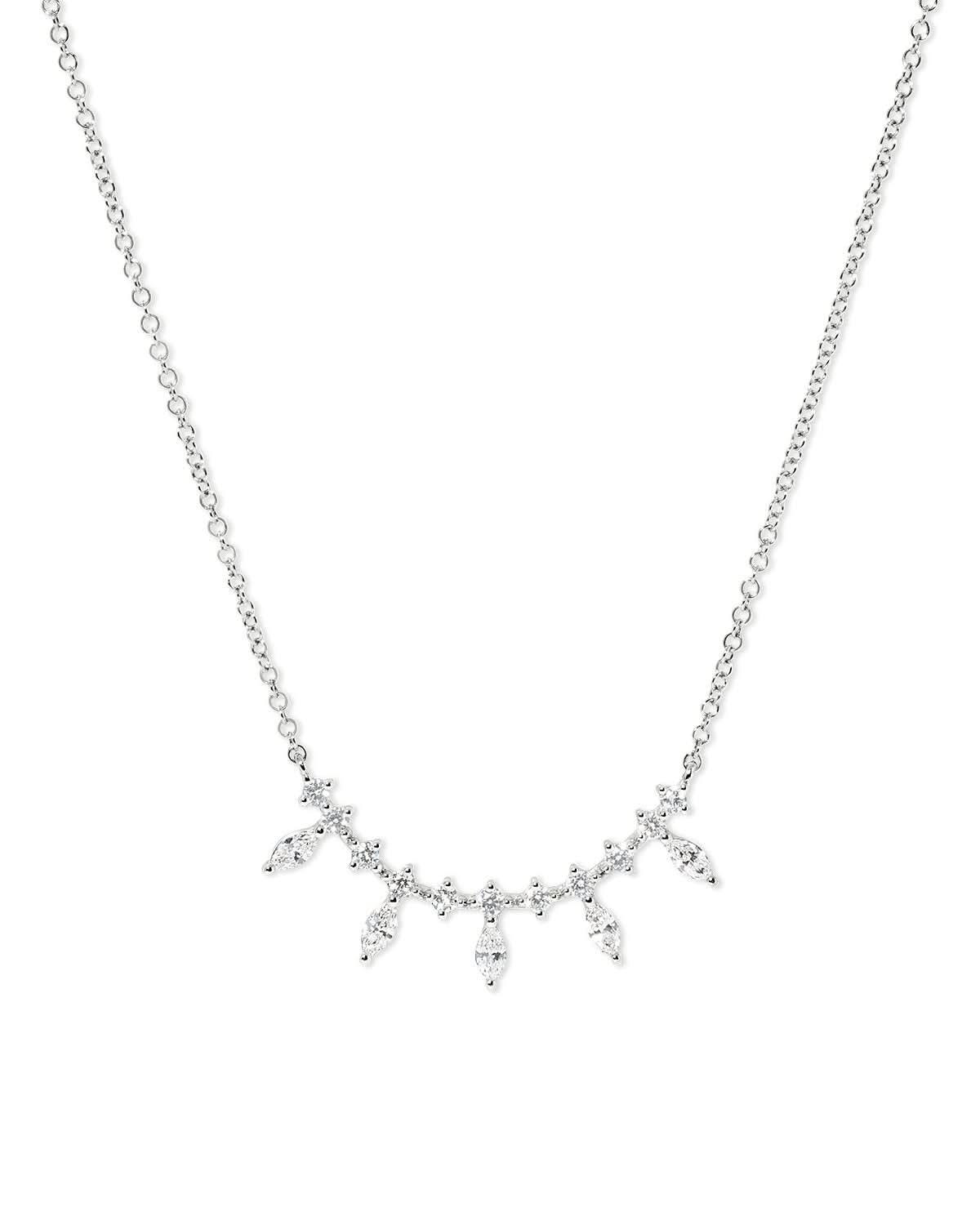 Marquise Diamond Bar Necklace
