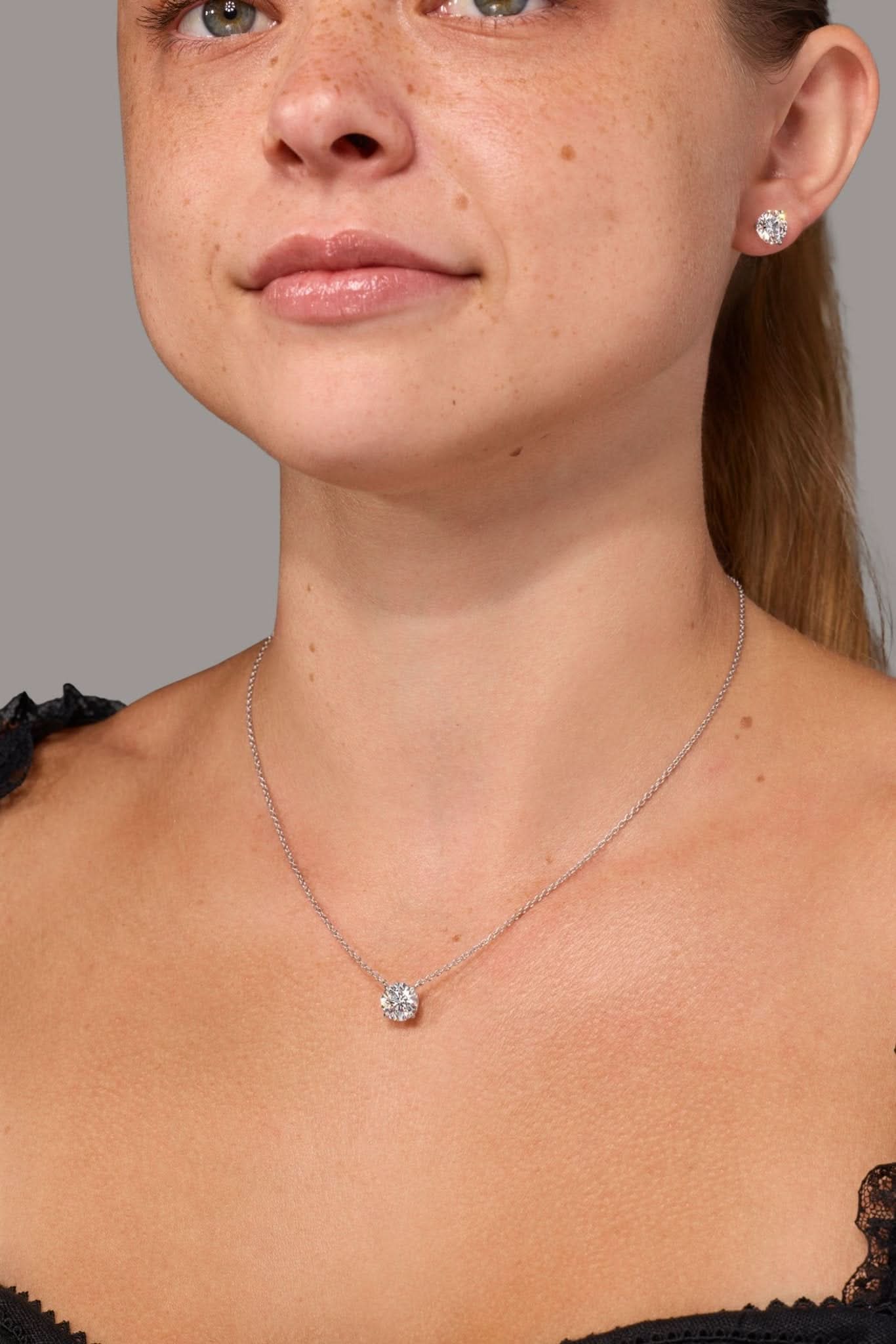 1.70ct D-VS1 Core Round Solitaire Necklace