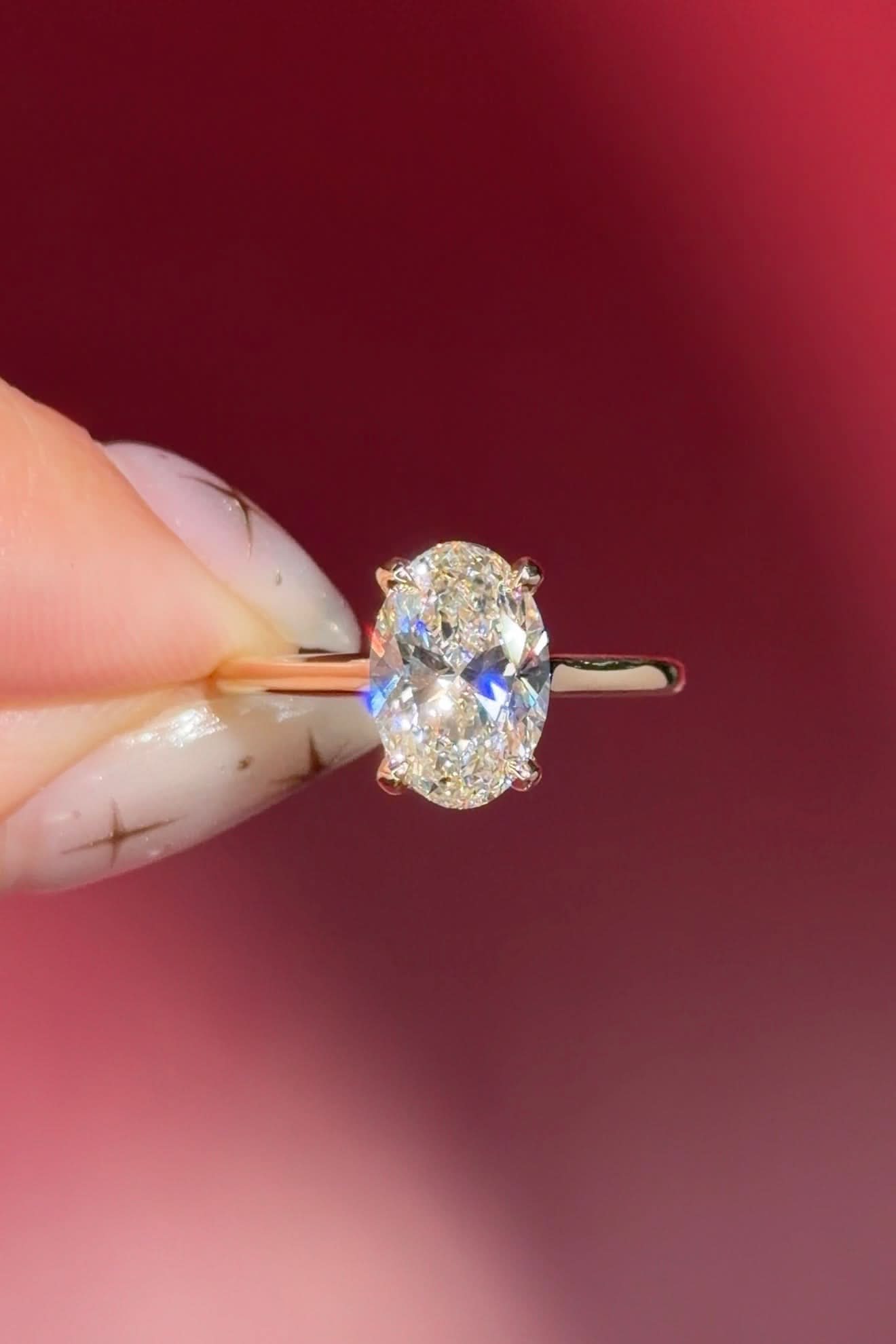 2.02ct F-VS1 Oval Lab Diamond Michelle