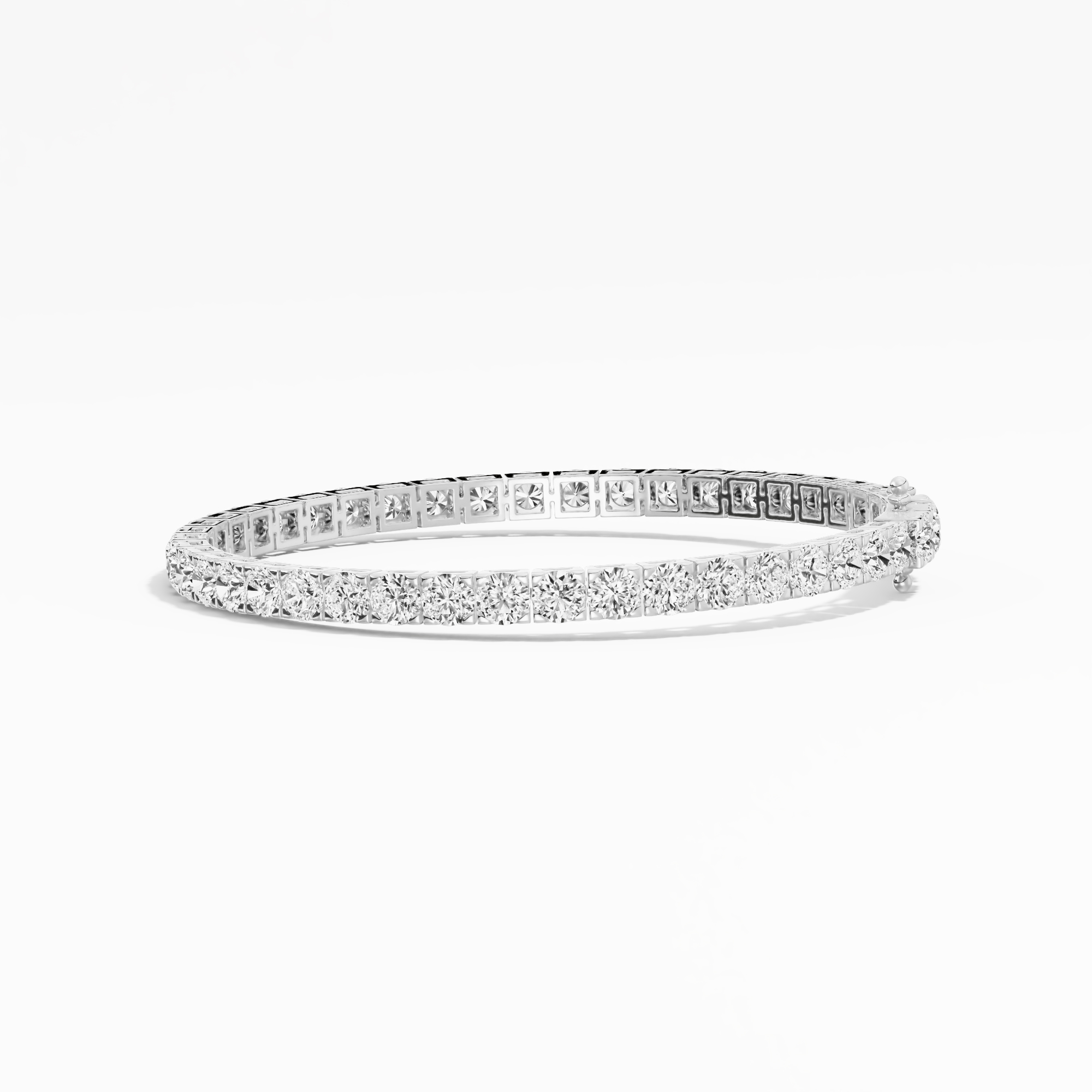 8.21ct Round Lab Diamond Tennis Bracelet 14K Solid Gold