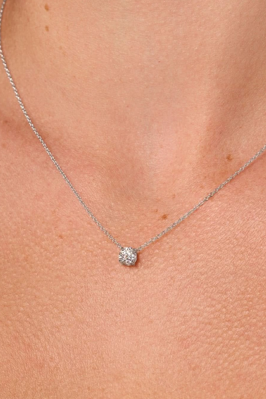 0.48ct D-VS1 Core Round Solitaire Necklace