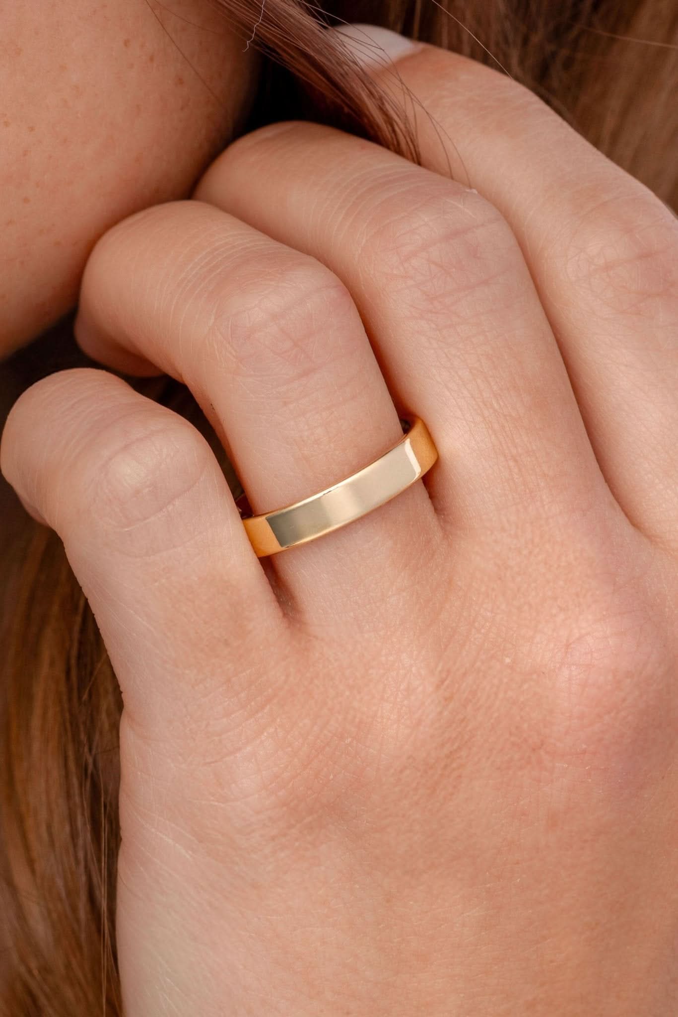 4.0mm Flat High Polish Band