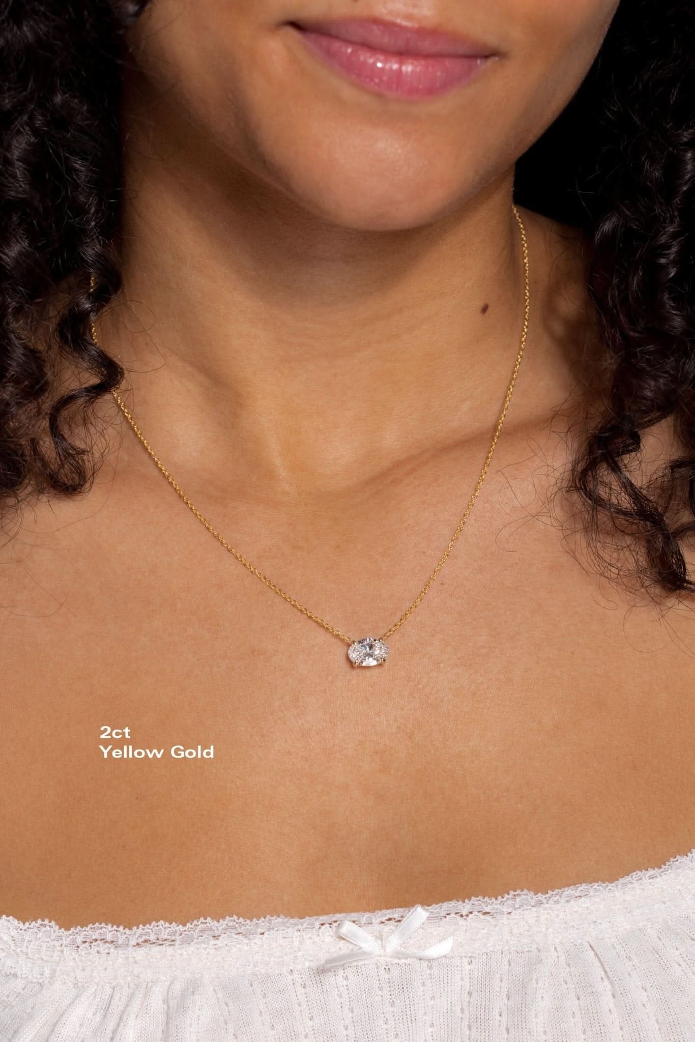 2ct East West Oval Brandi Necklace