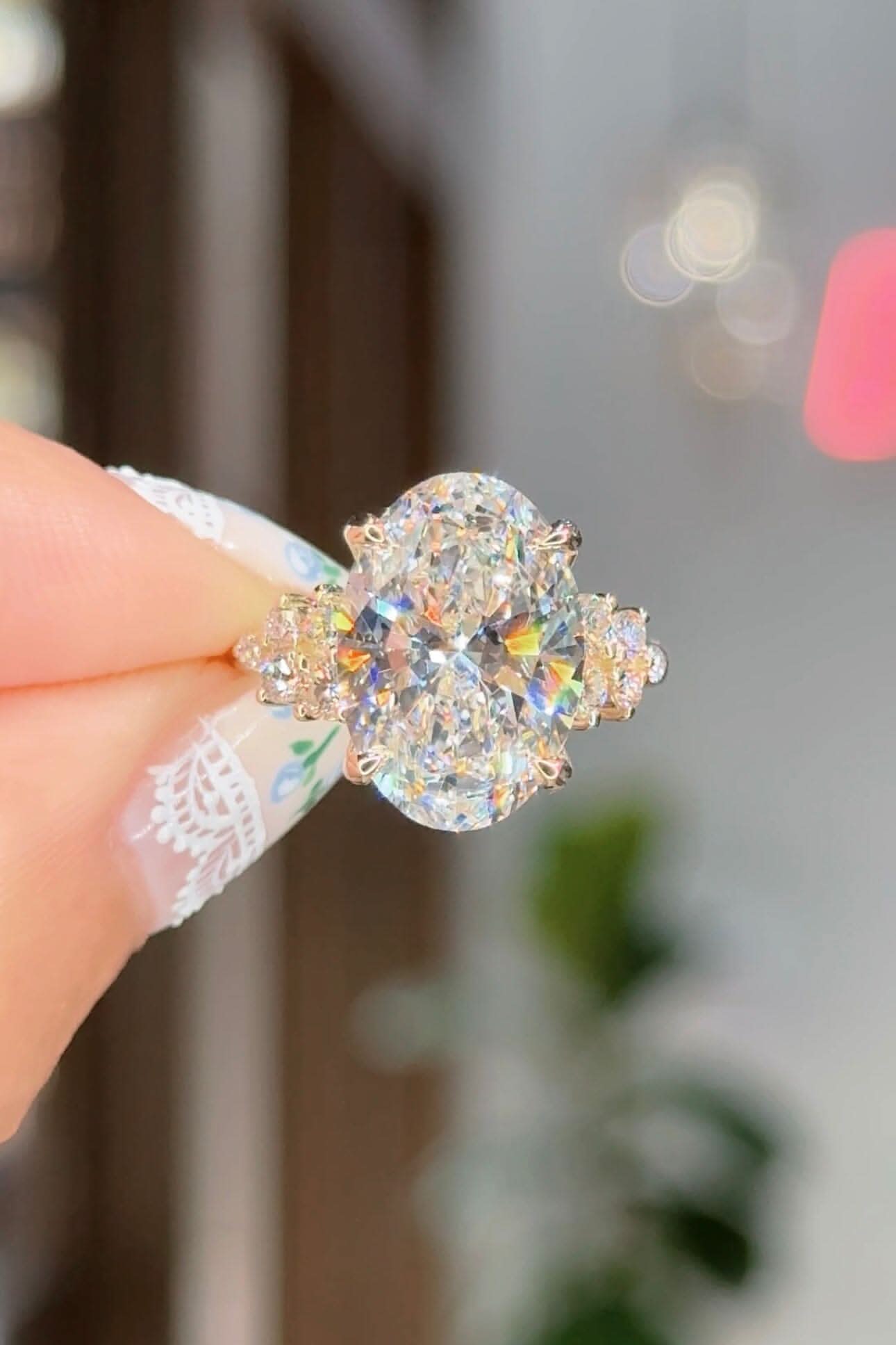 6.08ct D-VS1 Oval Lab Diamond Supernova