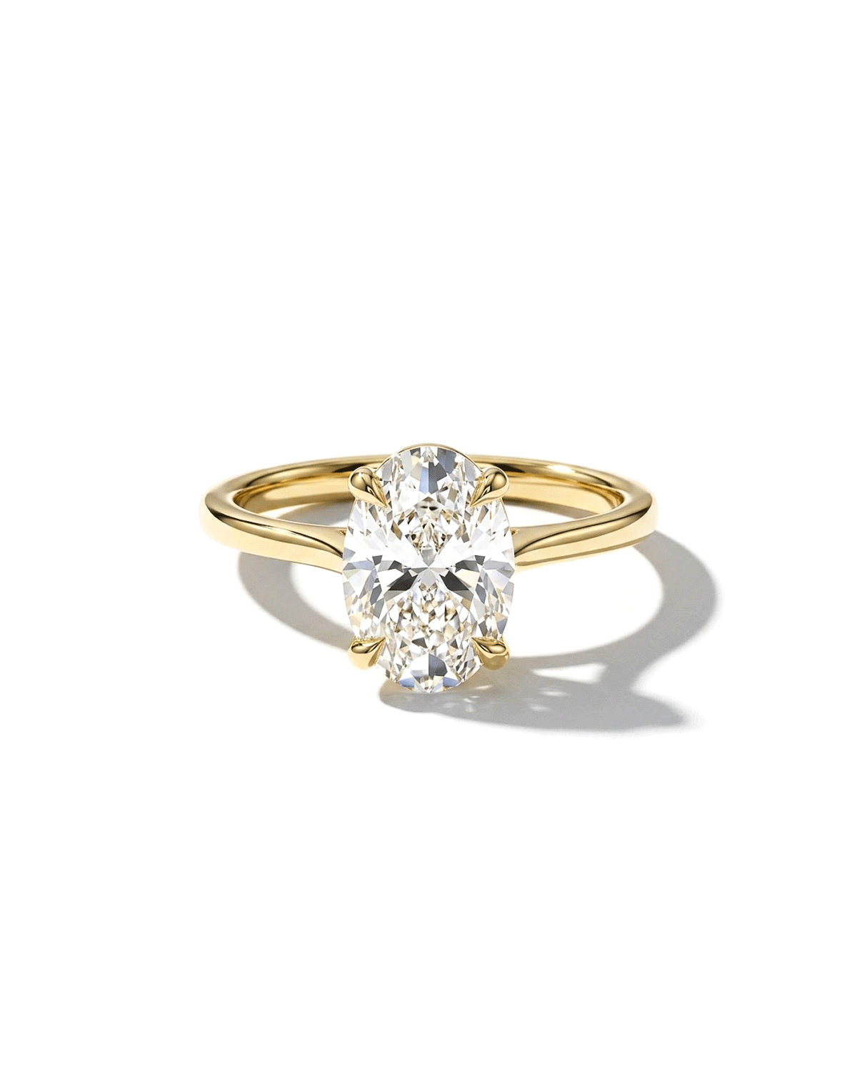 2.02ct D-VVS1 Oval Lab Diamond Leah Cathedral