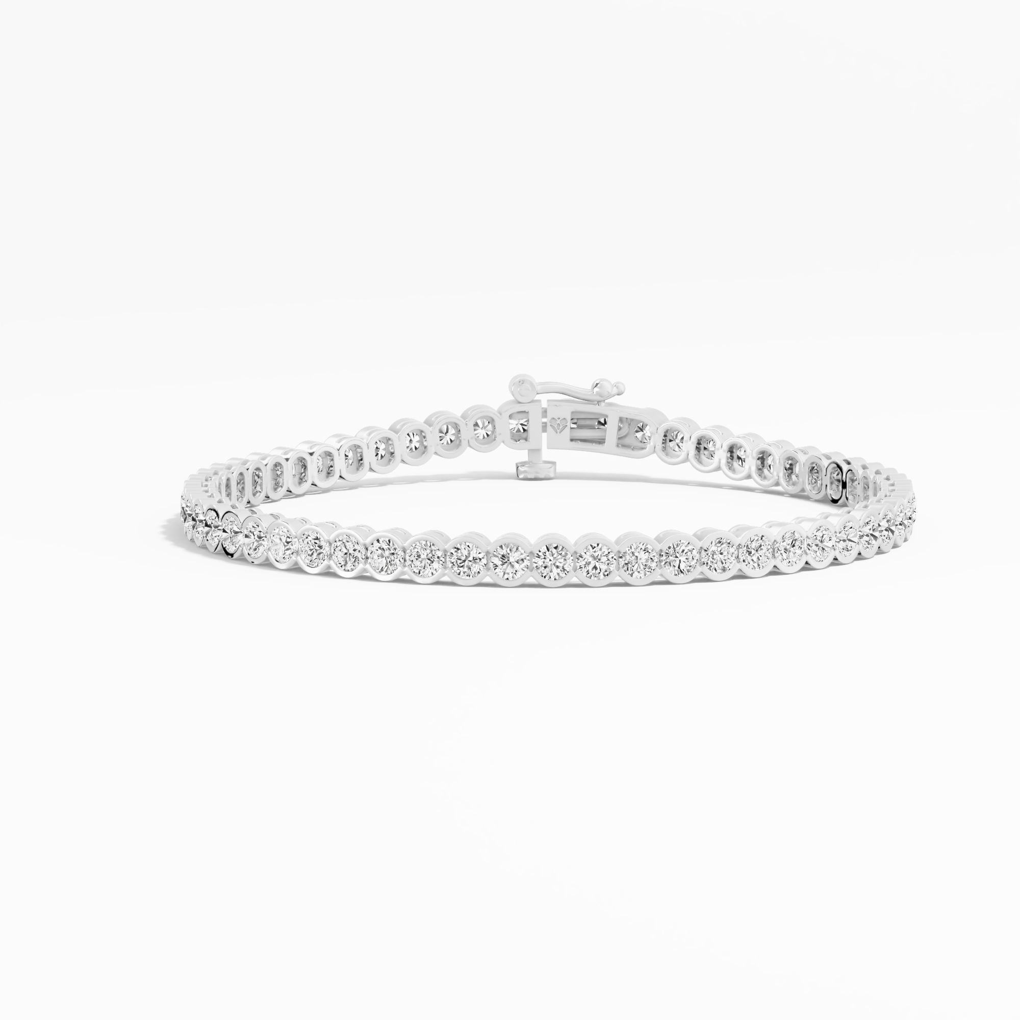 5.03ct Round Lab Diamond Tennis Bracelet 14K Solid Gold