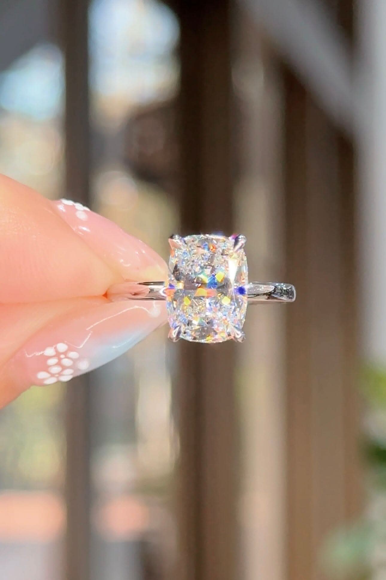 3.09ct D-VS1 Cushion Lab Diamond Kayla