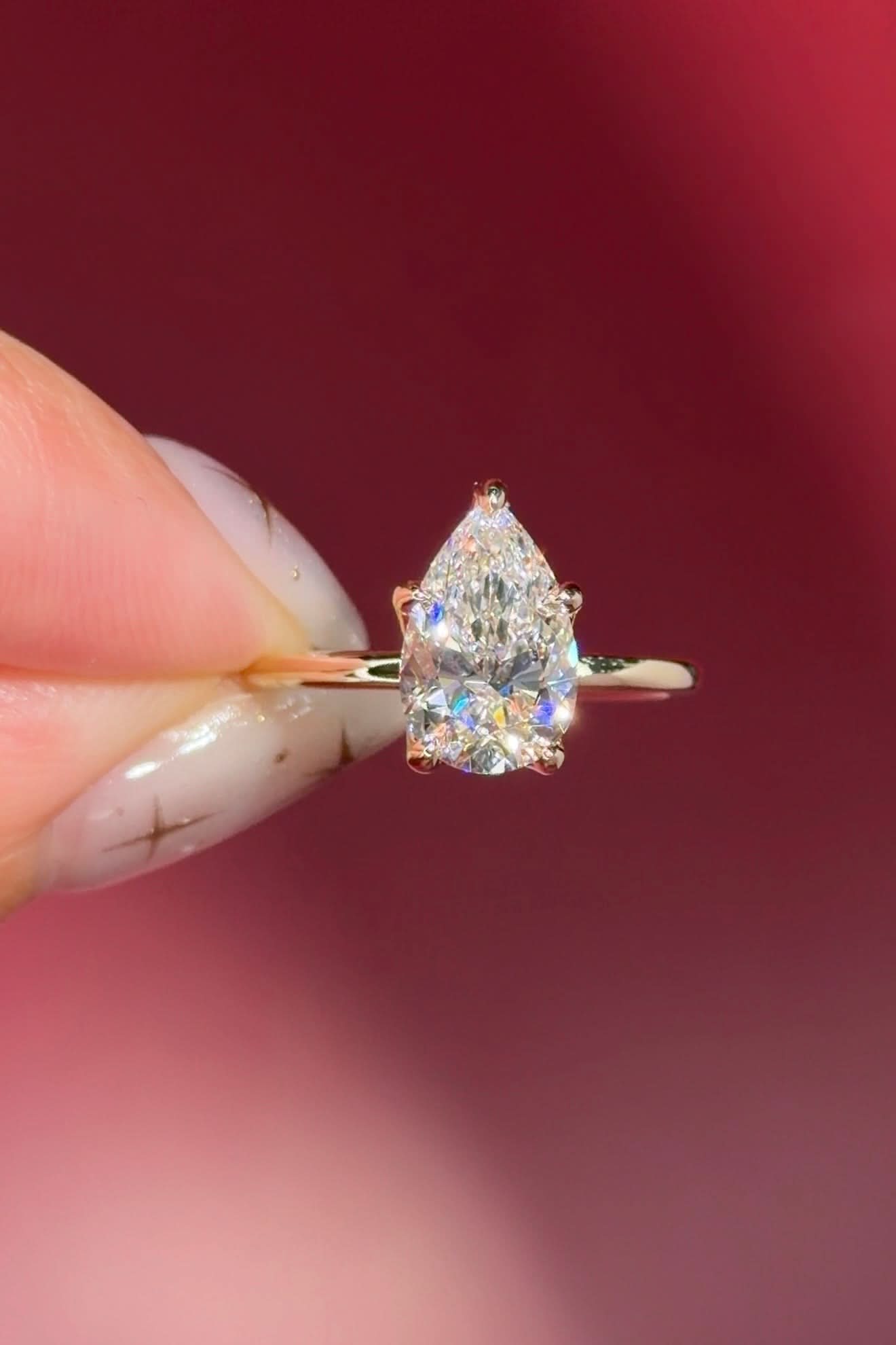 2.05ct D-VS1 Pear Lab Diamond Caraline