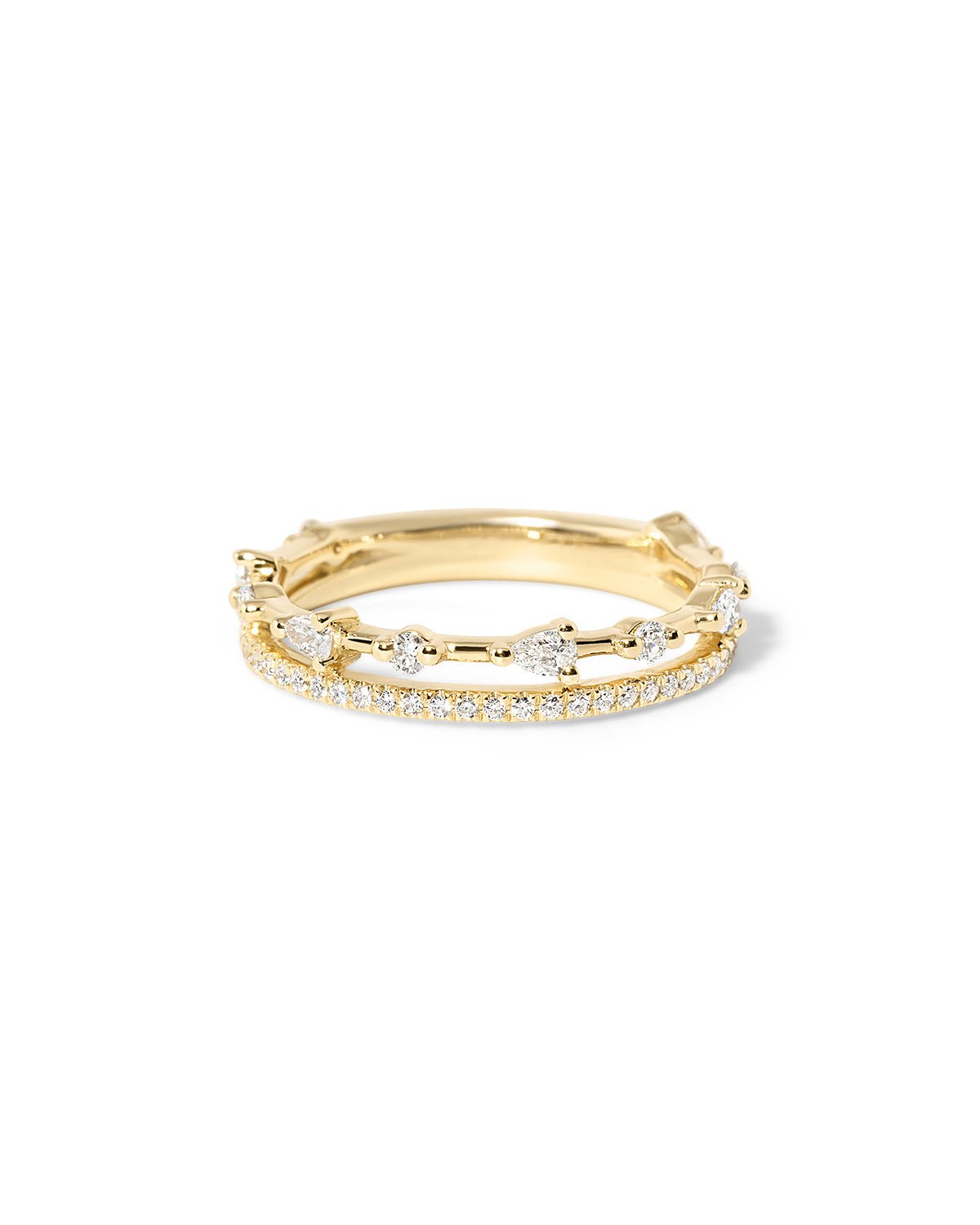 3.8mm Pear Daisy Double Band