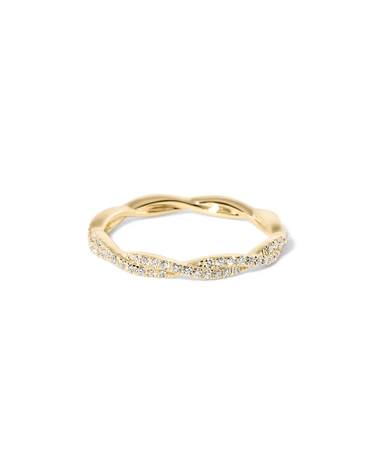 Pavé Braided Diamond Ring