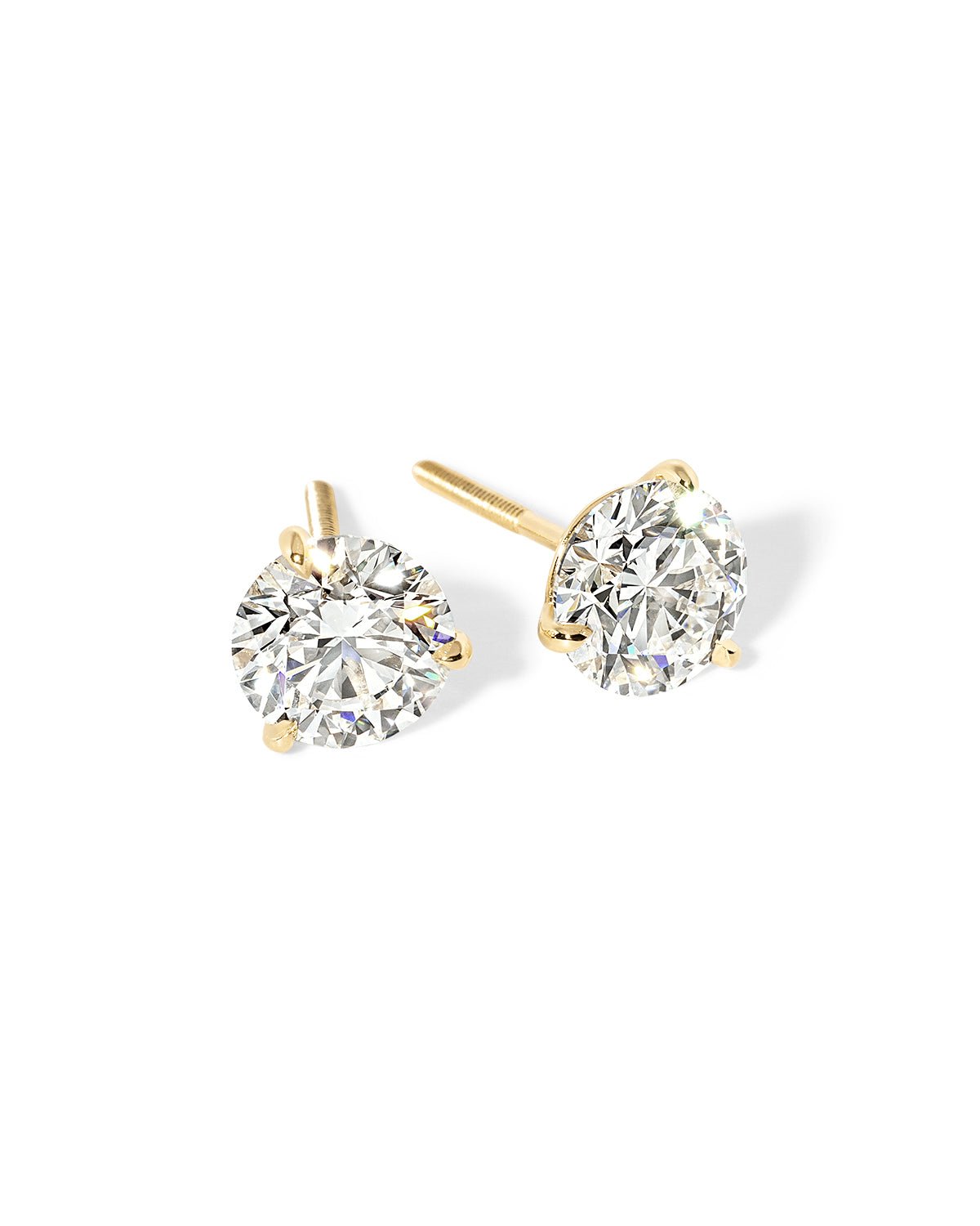 3.18ct D-VS1 Core Round Lab Diamond Martini Studs