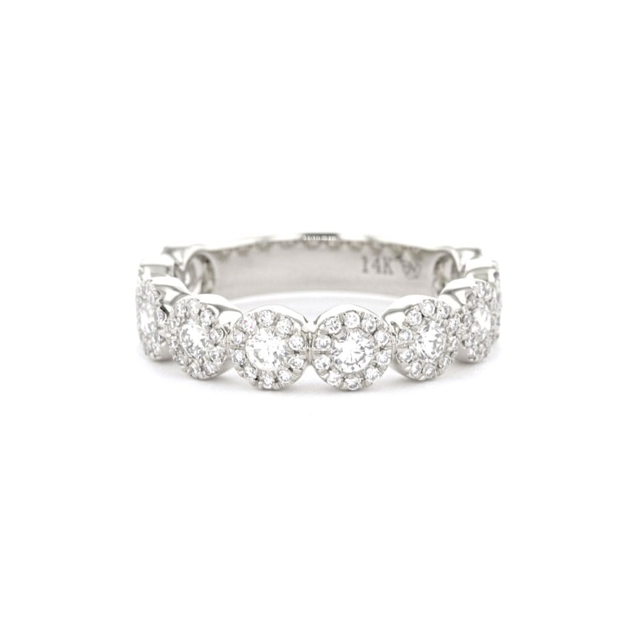 5.0mm Alexis 5-Stone Halo Diamond Ring