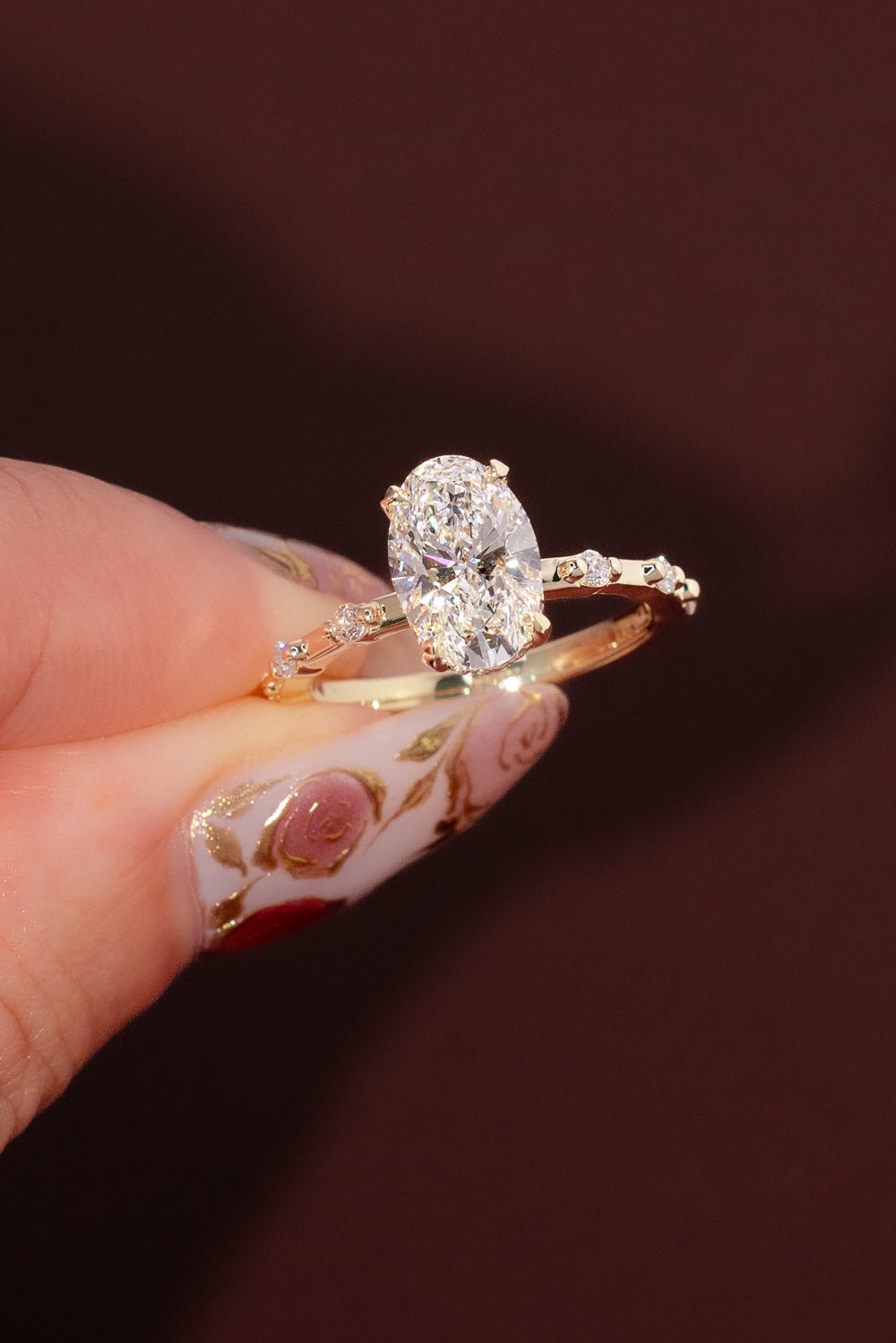 2.04ct E-VS1 Oval Lab Diamond Daisy