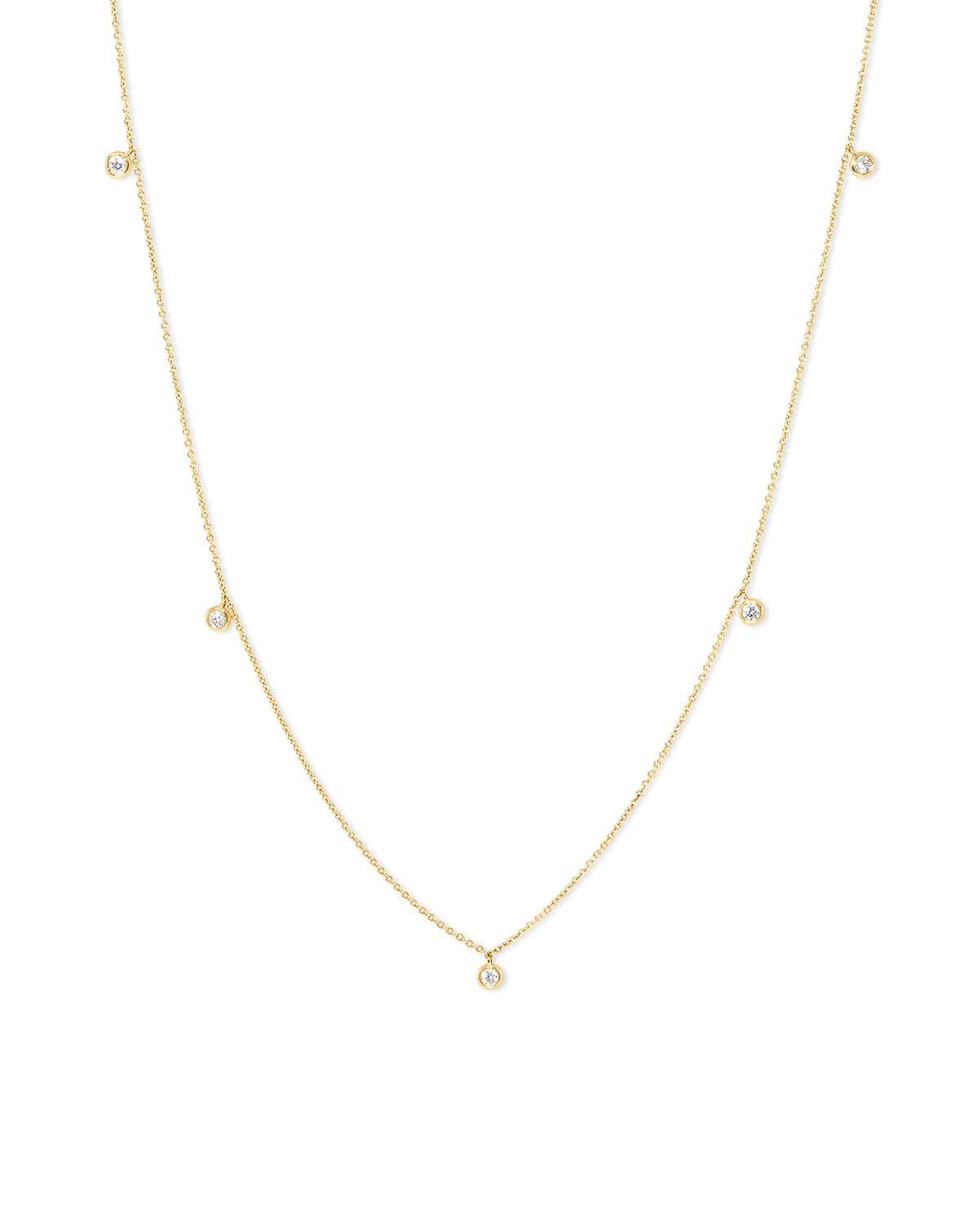 Diamond Drop Bezel Necklace