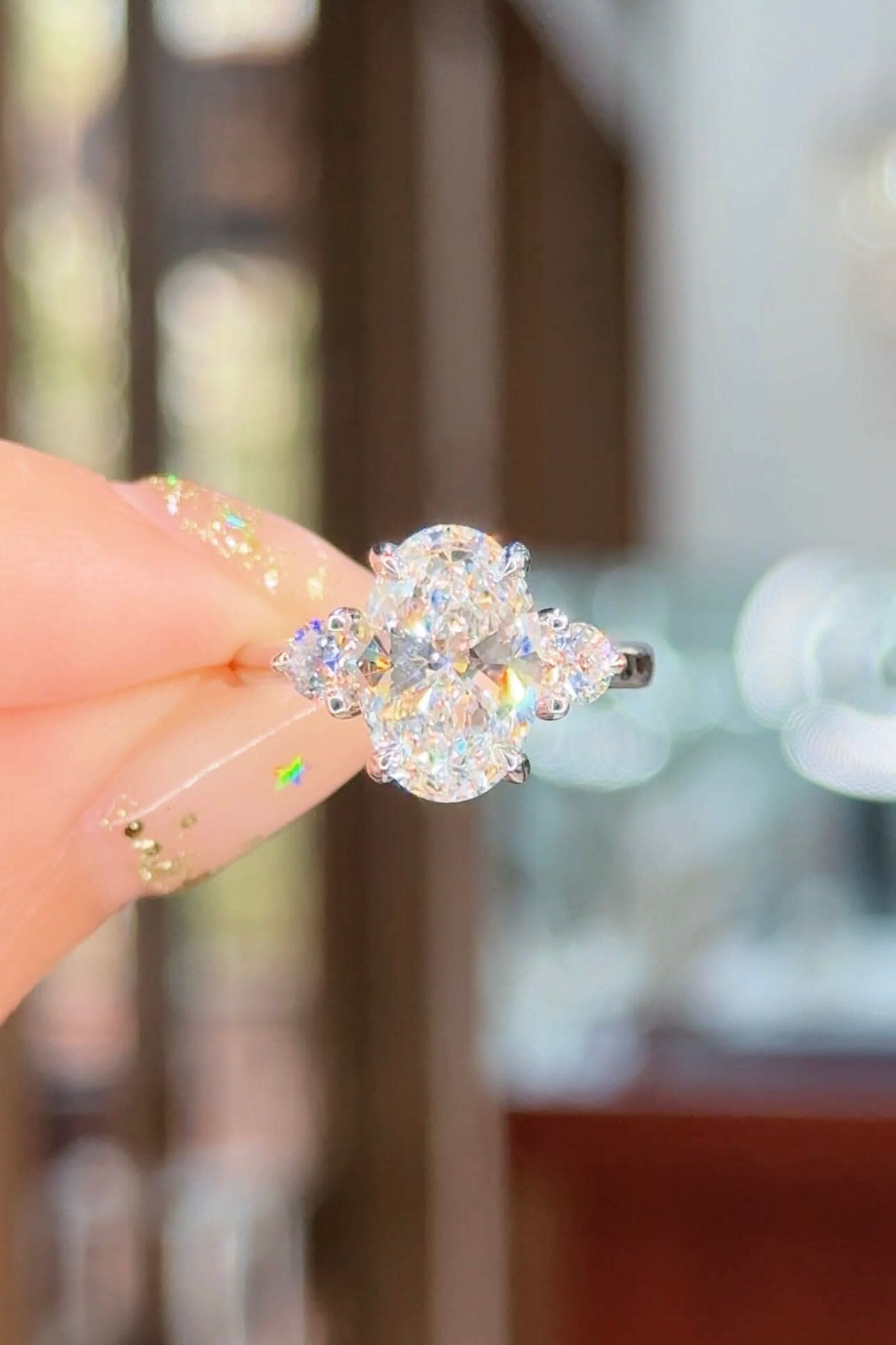 3.03ct E-VS1 Oval Lab Diamond Meghan