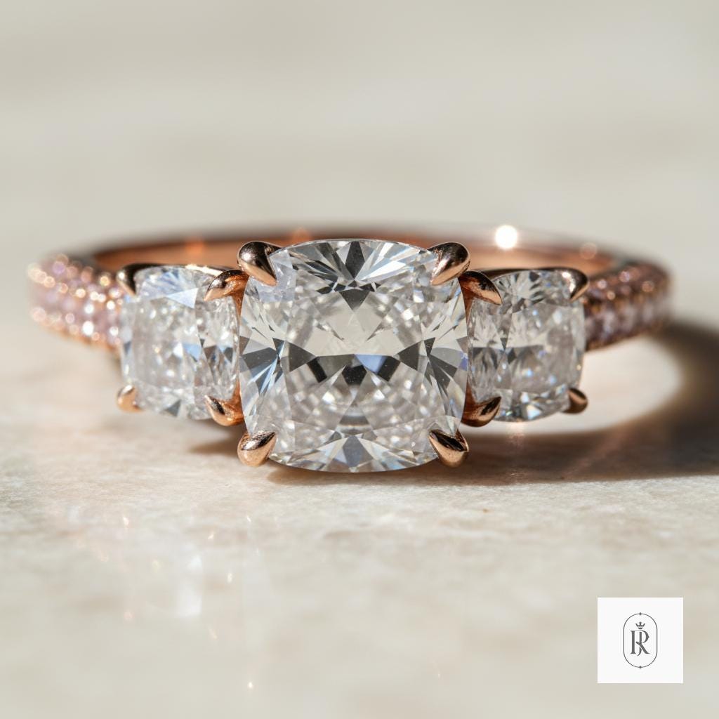 14K Rose Gold Ring: Minimalist Dainty Stacking Band — View 1 of custom handcrafted Lab Diamond jewellery in 14K Rose Gold