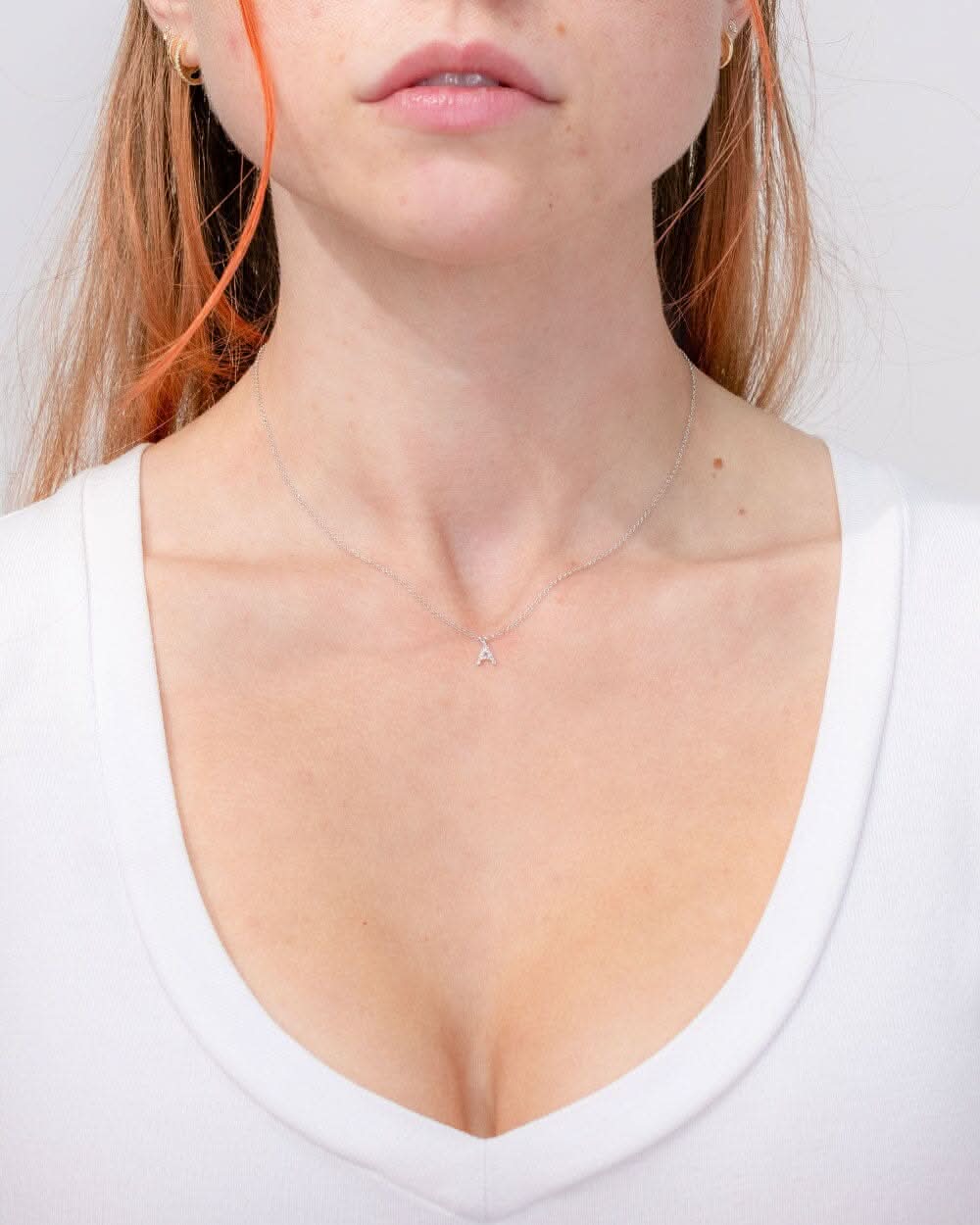 Initial Pavé Diamond Necklace