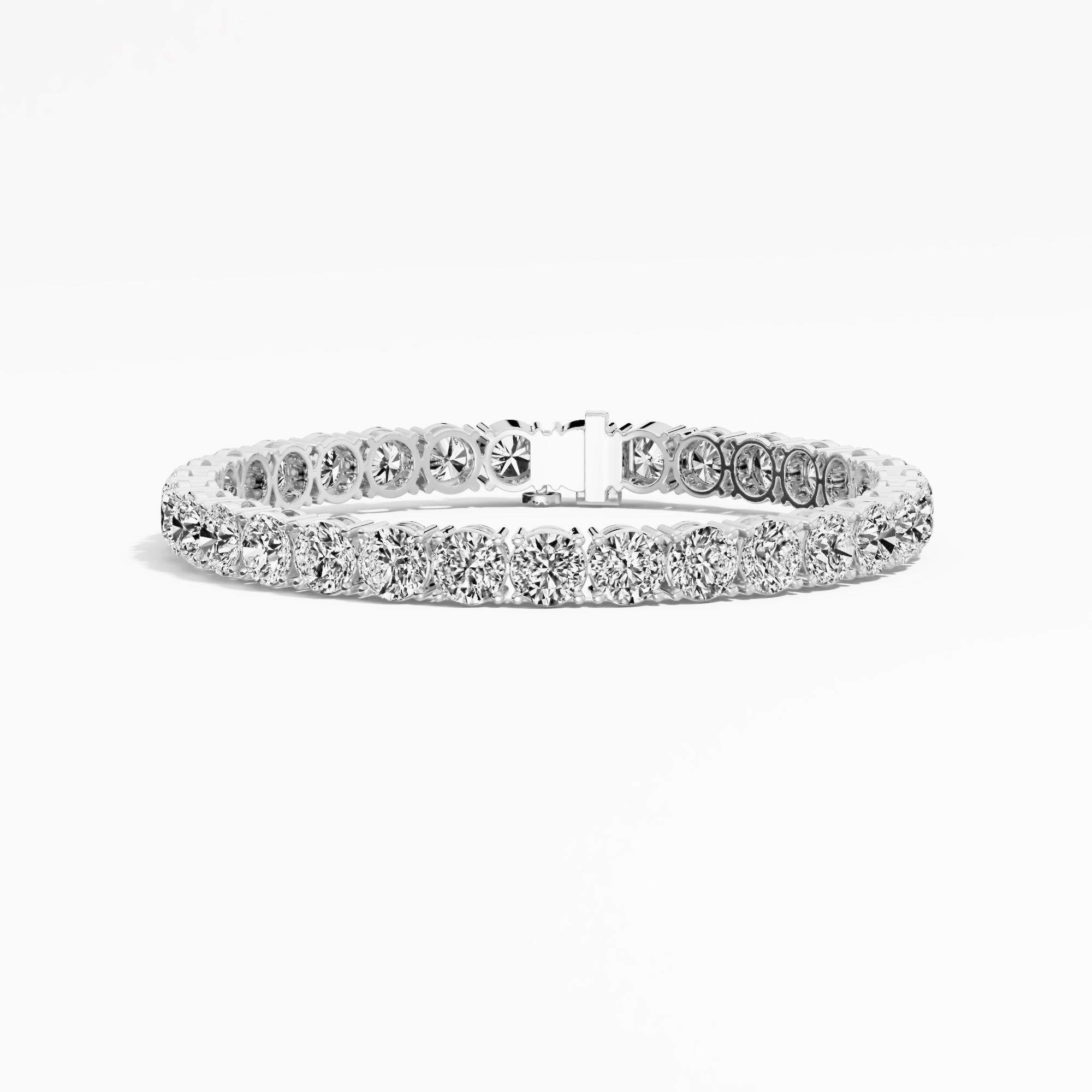 20.23ct Round Lab Diamond Tennis Bracelet 14K Solid Gold