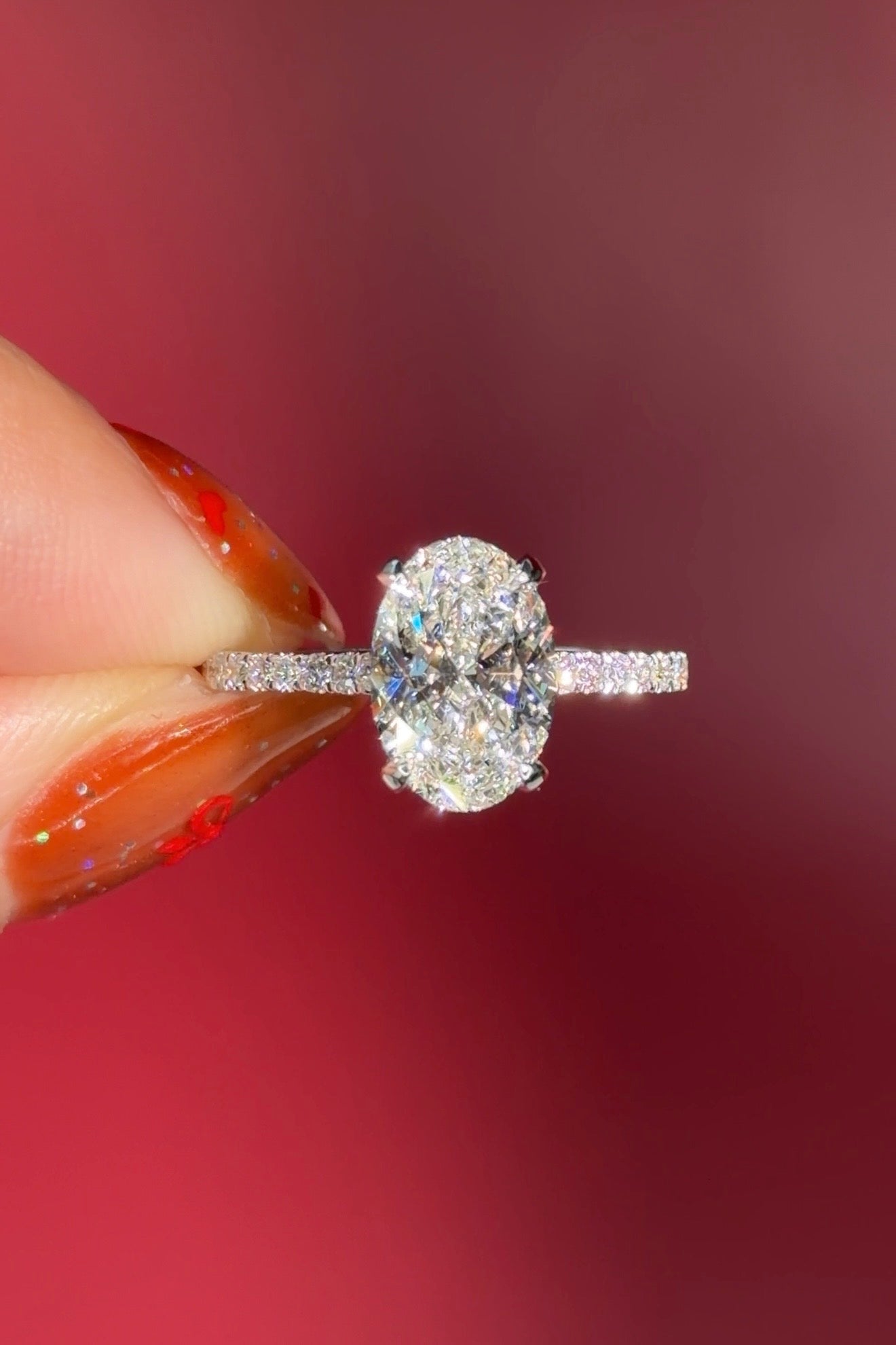 2.02ct E-VVS2 Oval Lab Diamond Alice