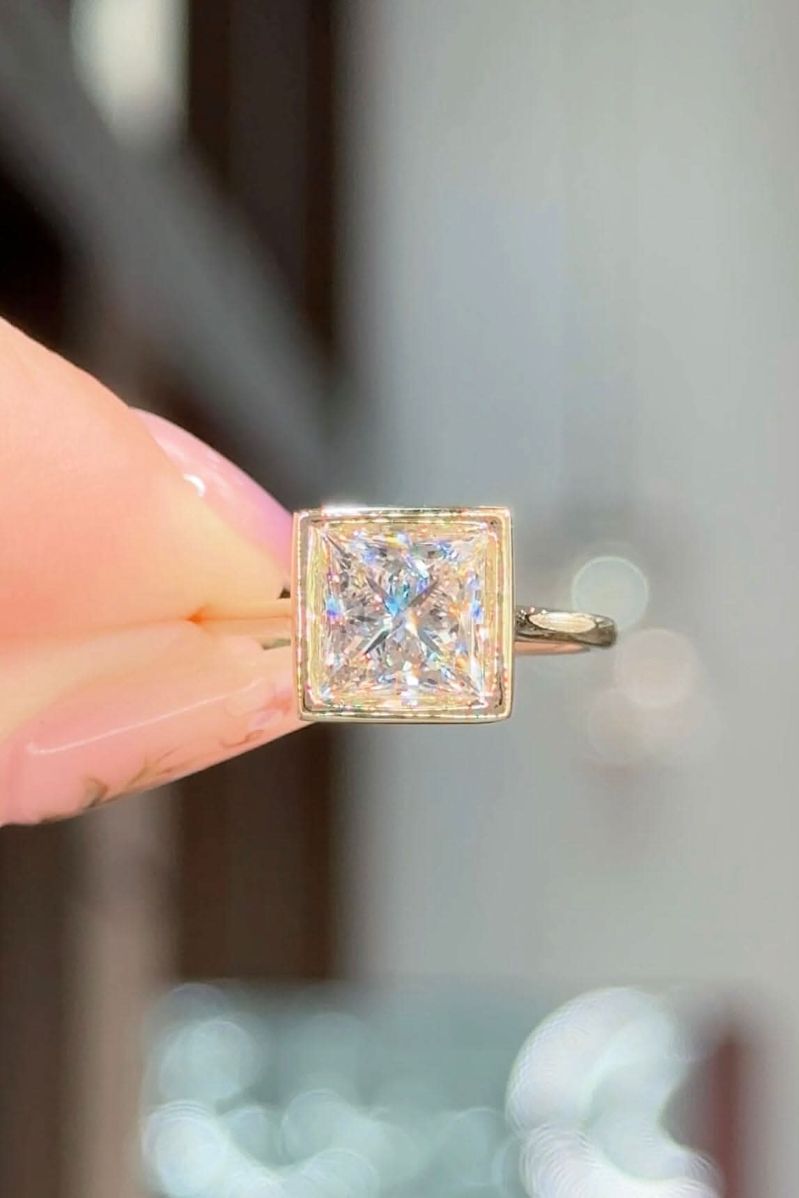 2.09ct F-VS1 Princess Lab Diamond Ava
