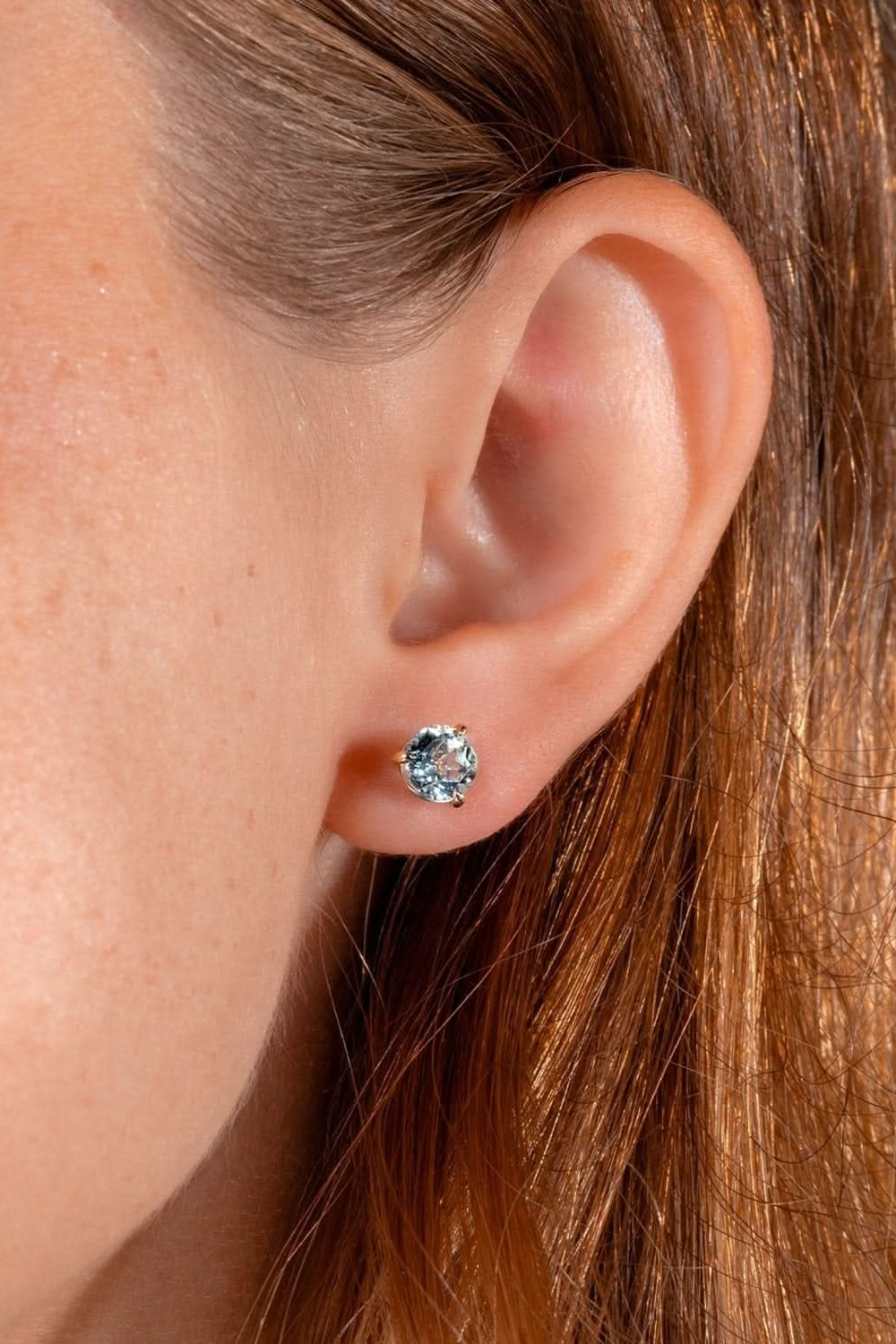 Aquamarine Studs
