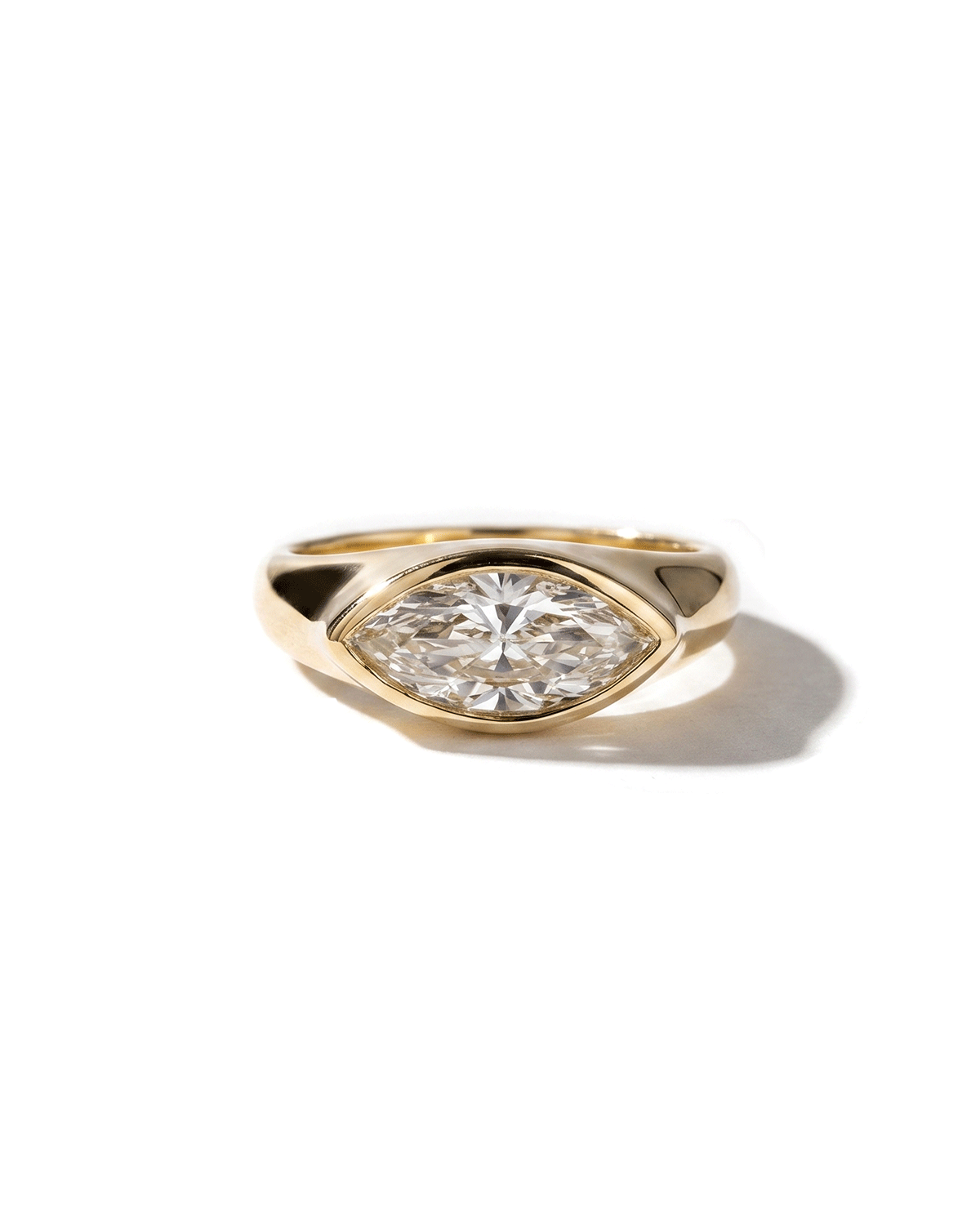 East West Marquise Signet Ring