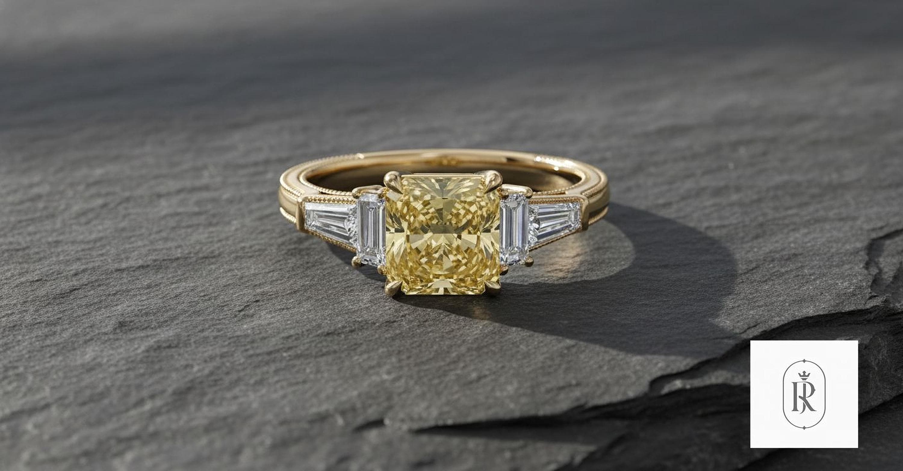 Canary Yellow Diamond Ring - 2.5ct Radiant Cut, 14K Gold