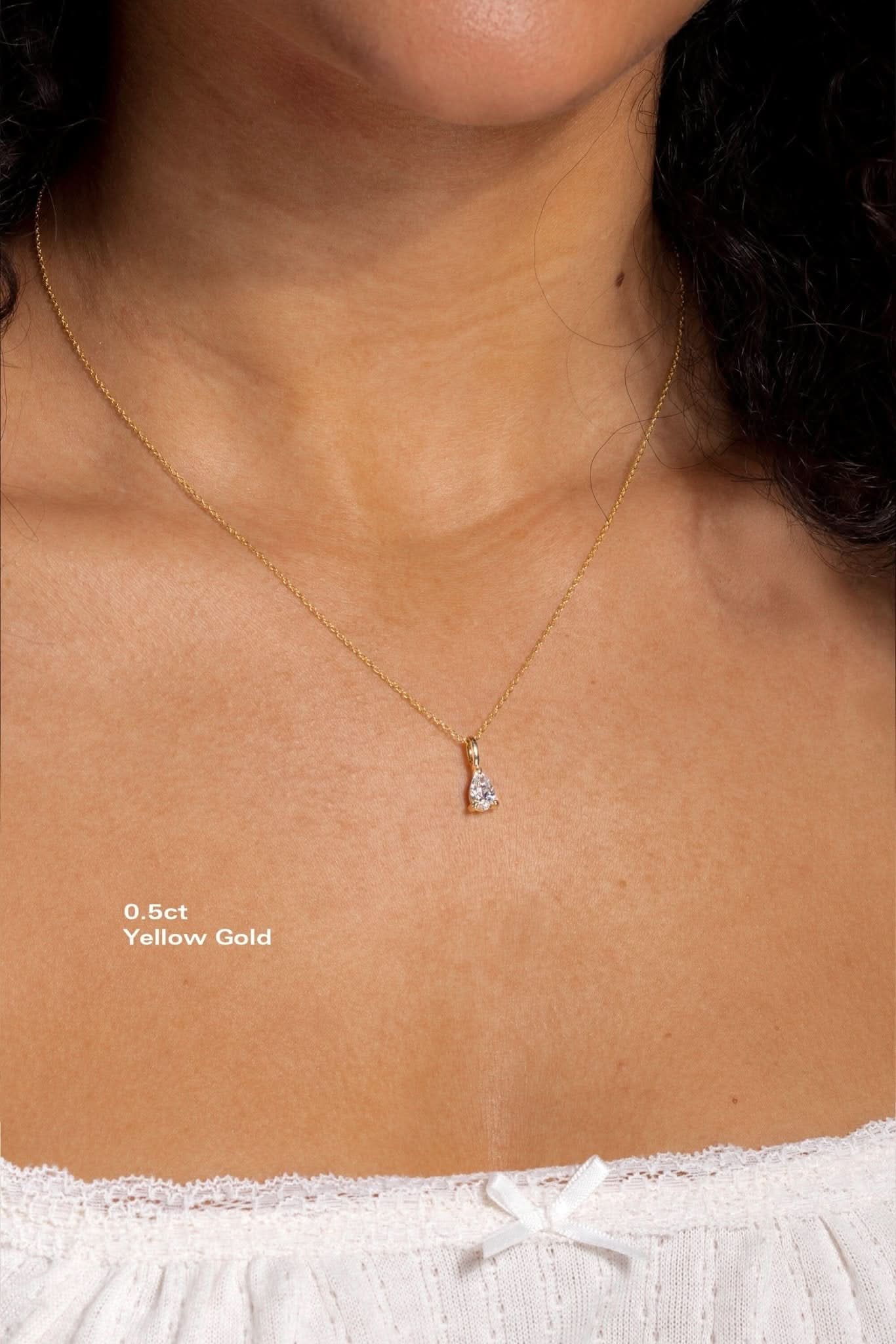 0.5ct Brandi Pear Necklace