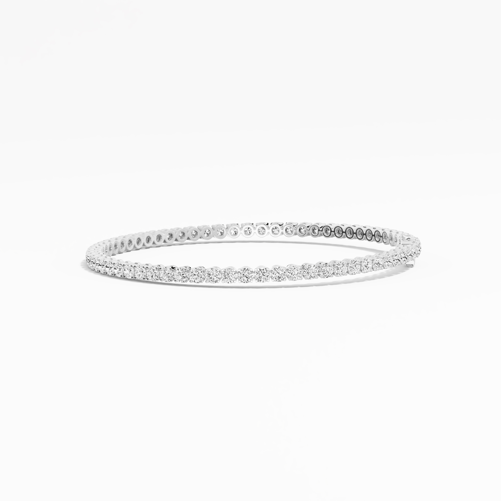 3.98ct Round Lab Diamond Tennis Bracelet 14K Solid Gold