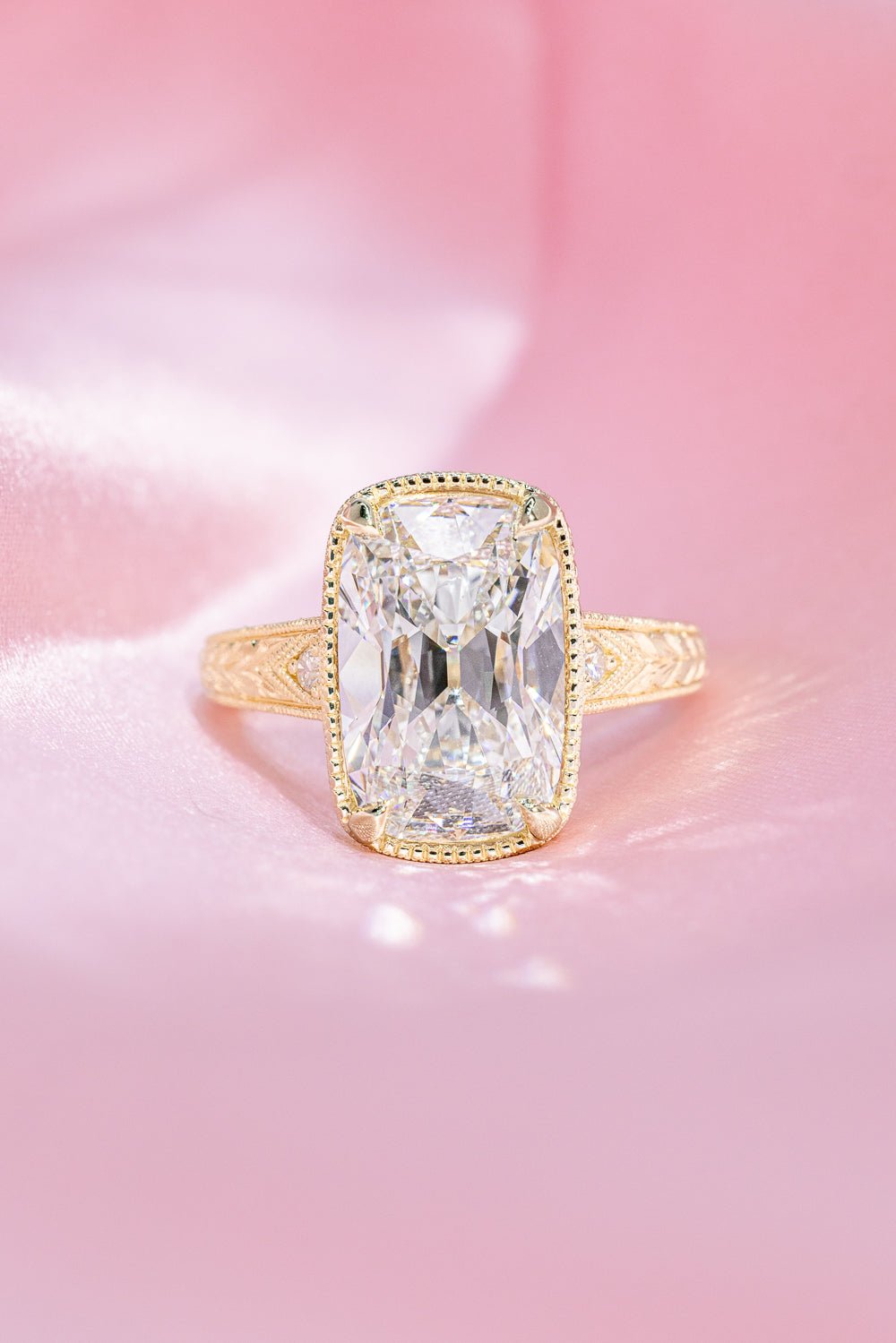 5.04ct E-VVS2 Old Mine Cushion Lab Diamond Evelyn