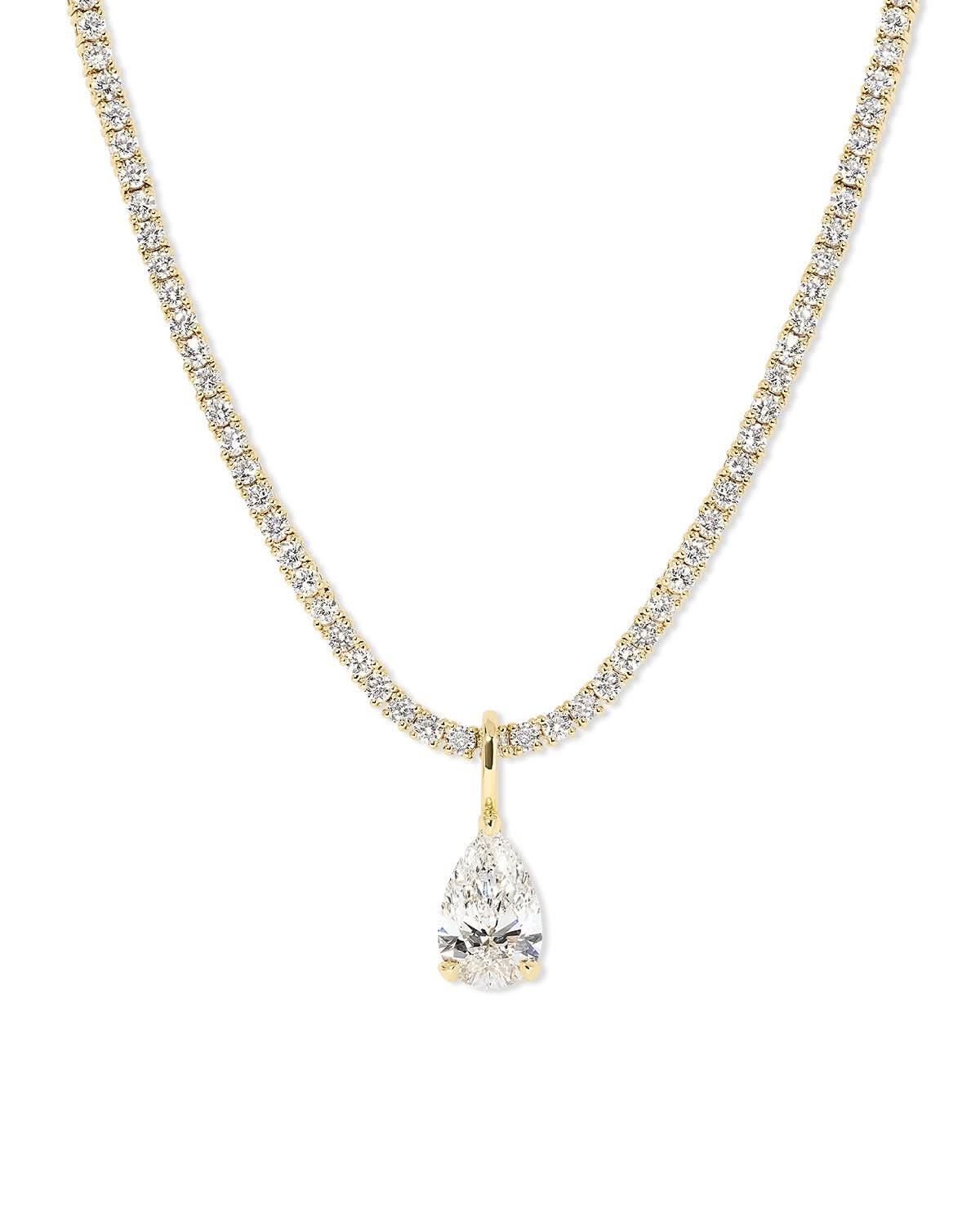 Pear Lab Diamond Tennis Necklace