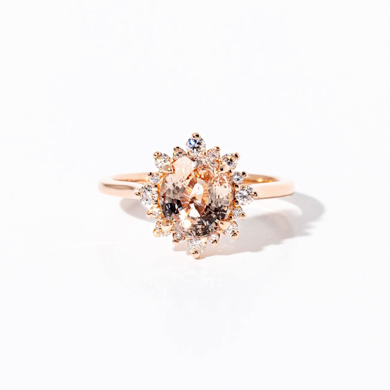 2.01ct Peach Oval Sapphire Duchess