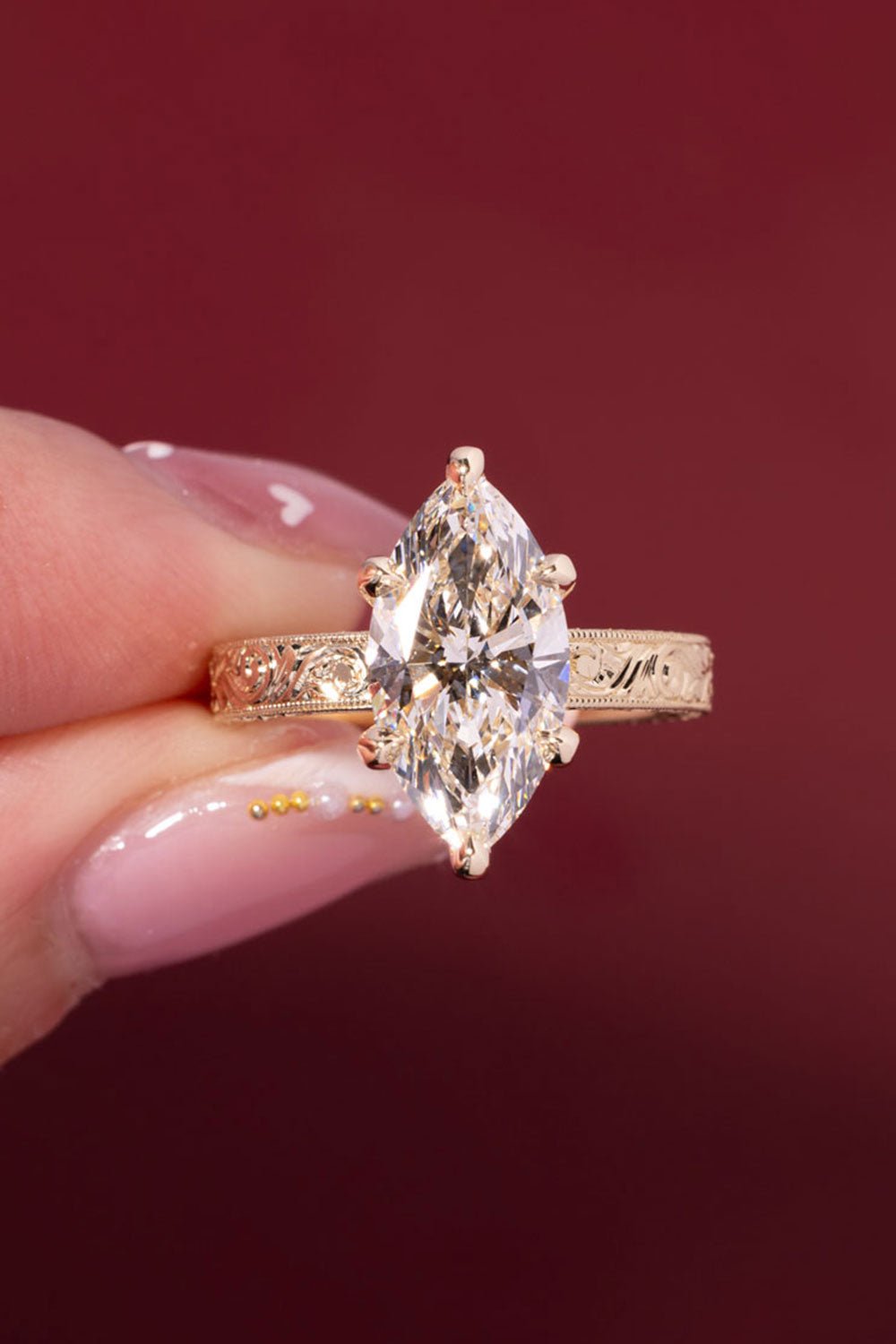 3.08ct F-VVS2 Marquise Lab Diamond Kai