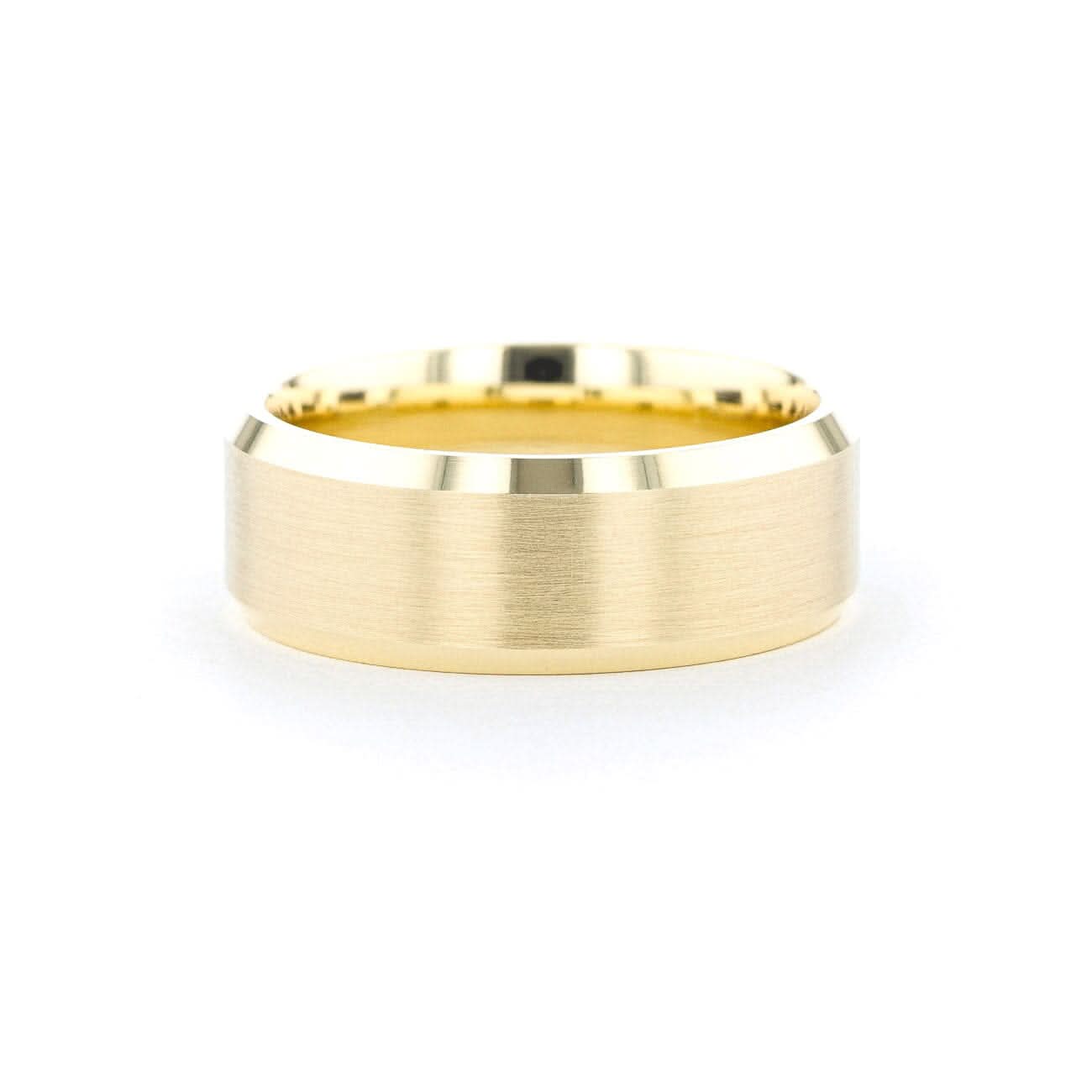 8mm Satin Center Bevel Edge
