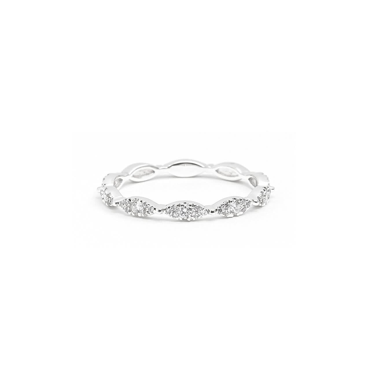 2.0mm Seamless Marquise Diamond Ring