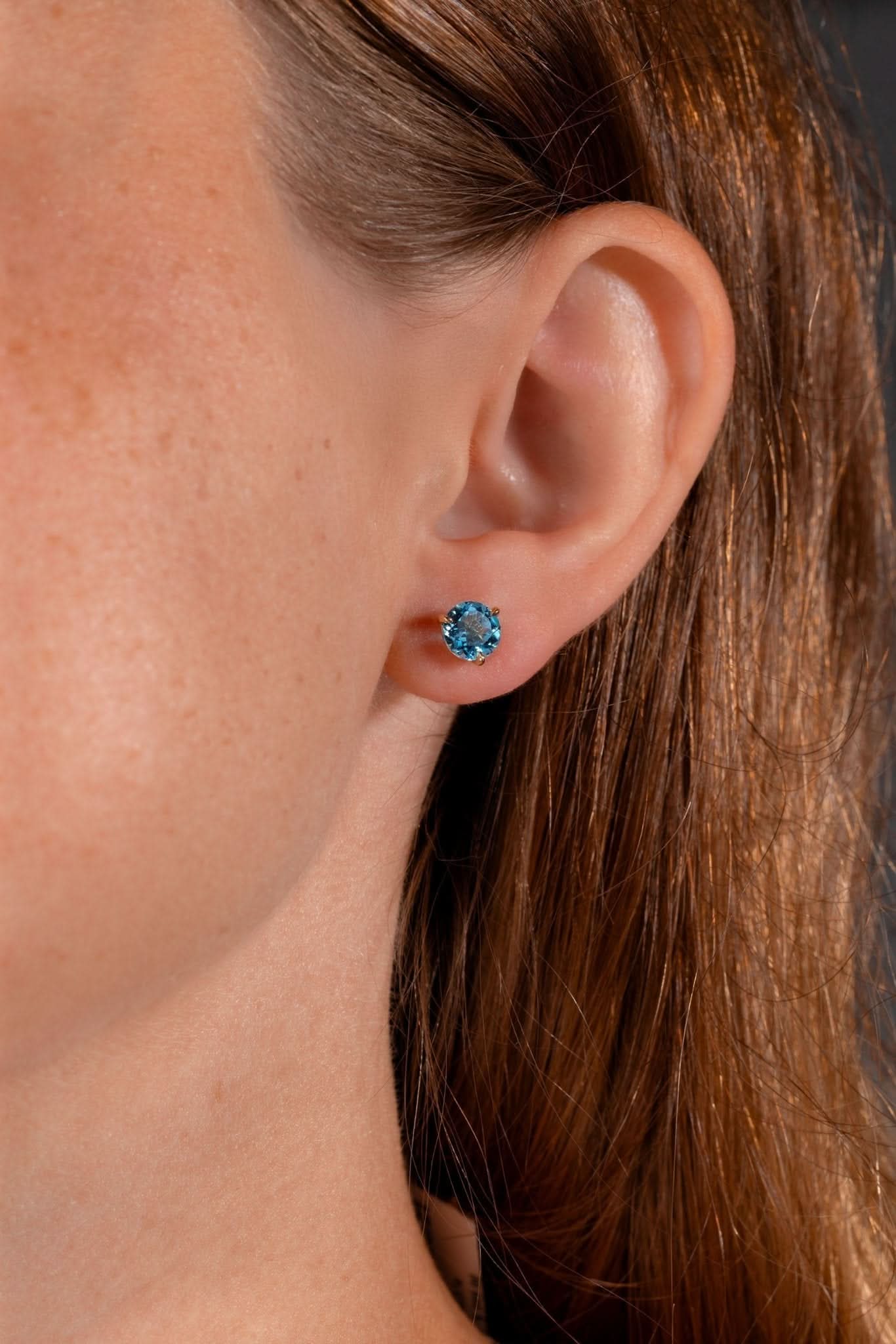 Blue Topaz Studs