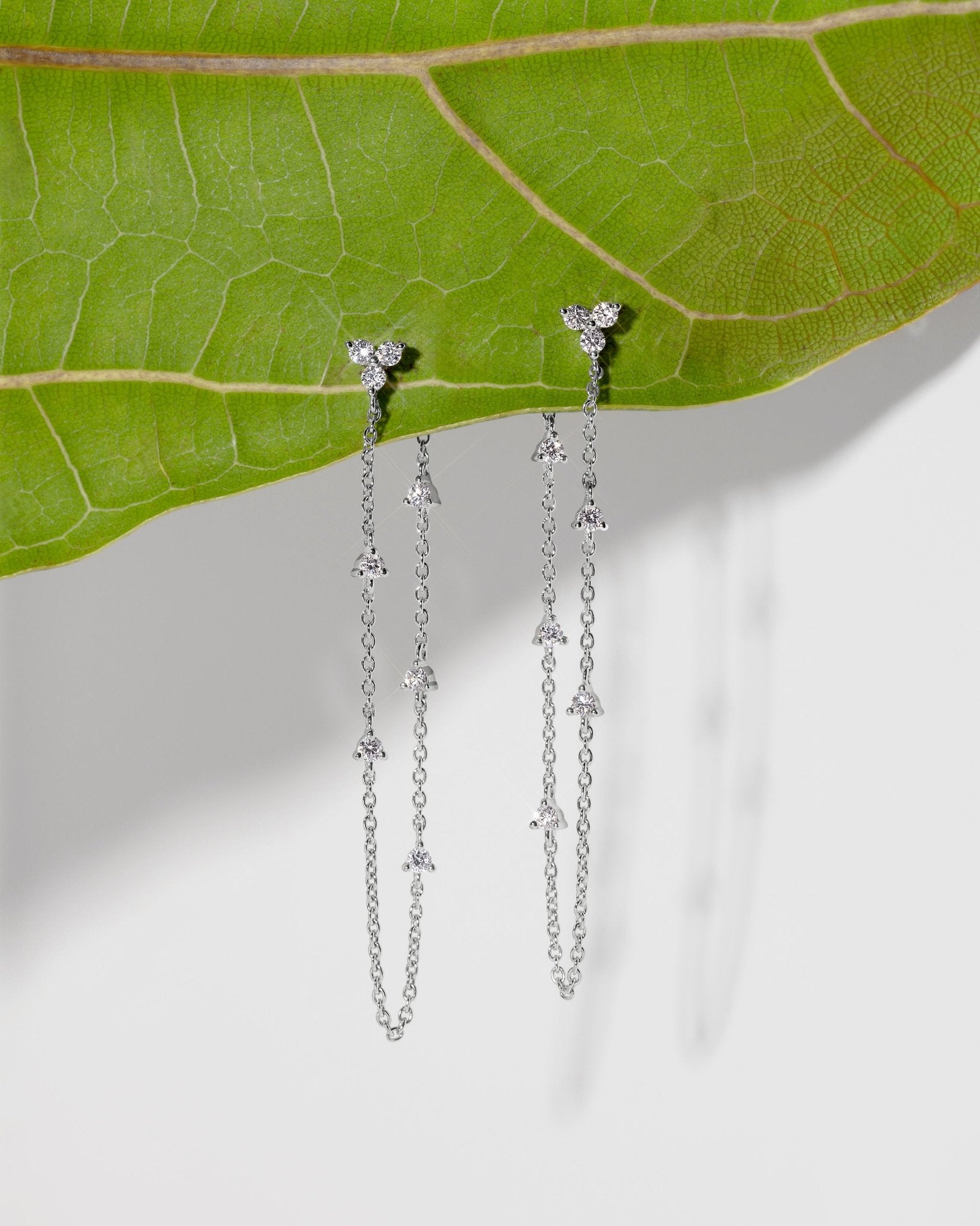 Lindsey Trio Diamond Dangle Earrings