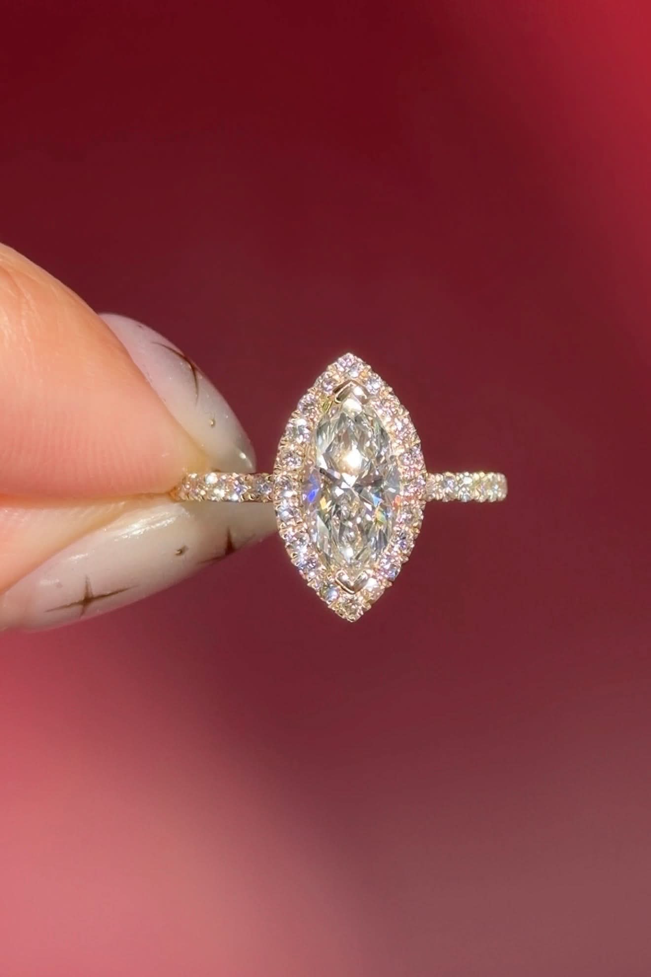 1.09ct F-VVS2 Marquise Lab Diamond Leilani