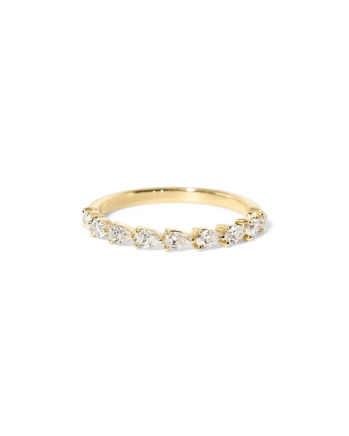 2.0mm East West Pear Diamond Ring