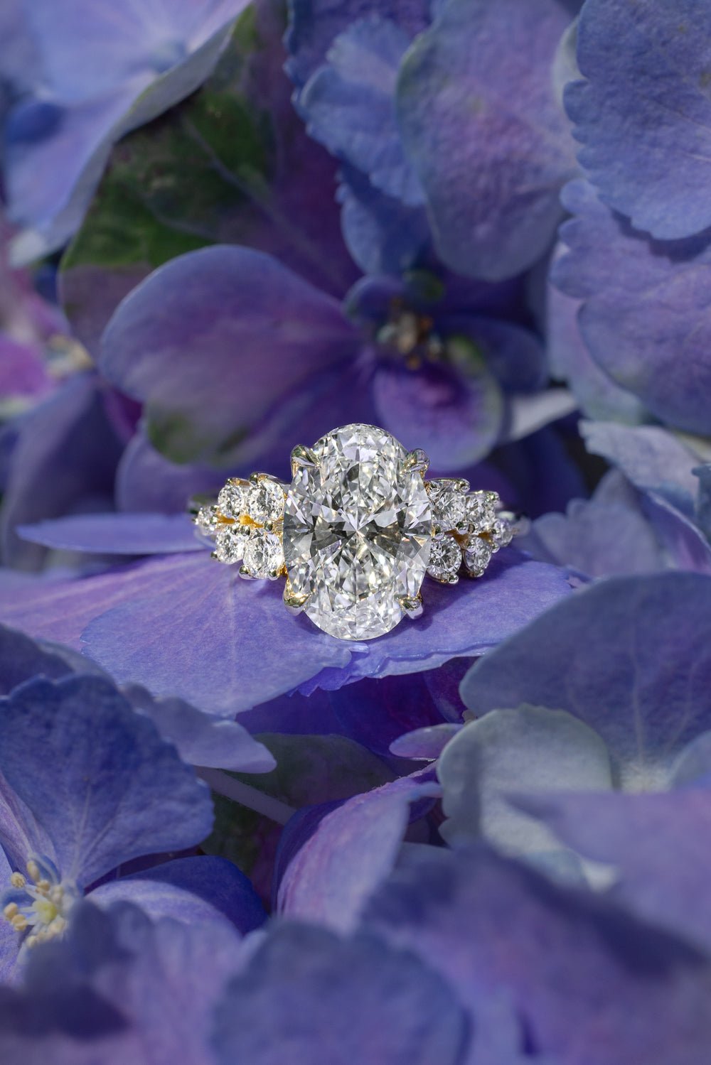3.04ct F-VS1 Oval Lab Diamond Nova Cathedral