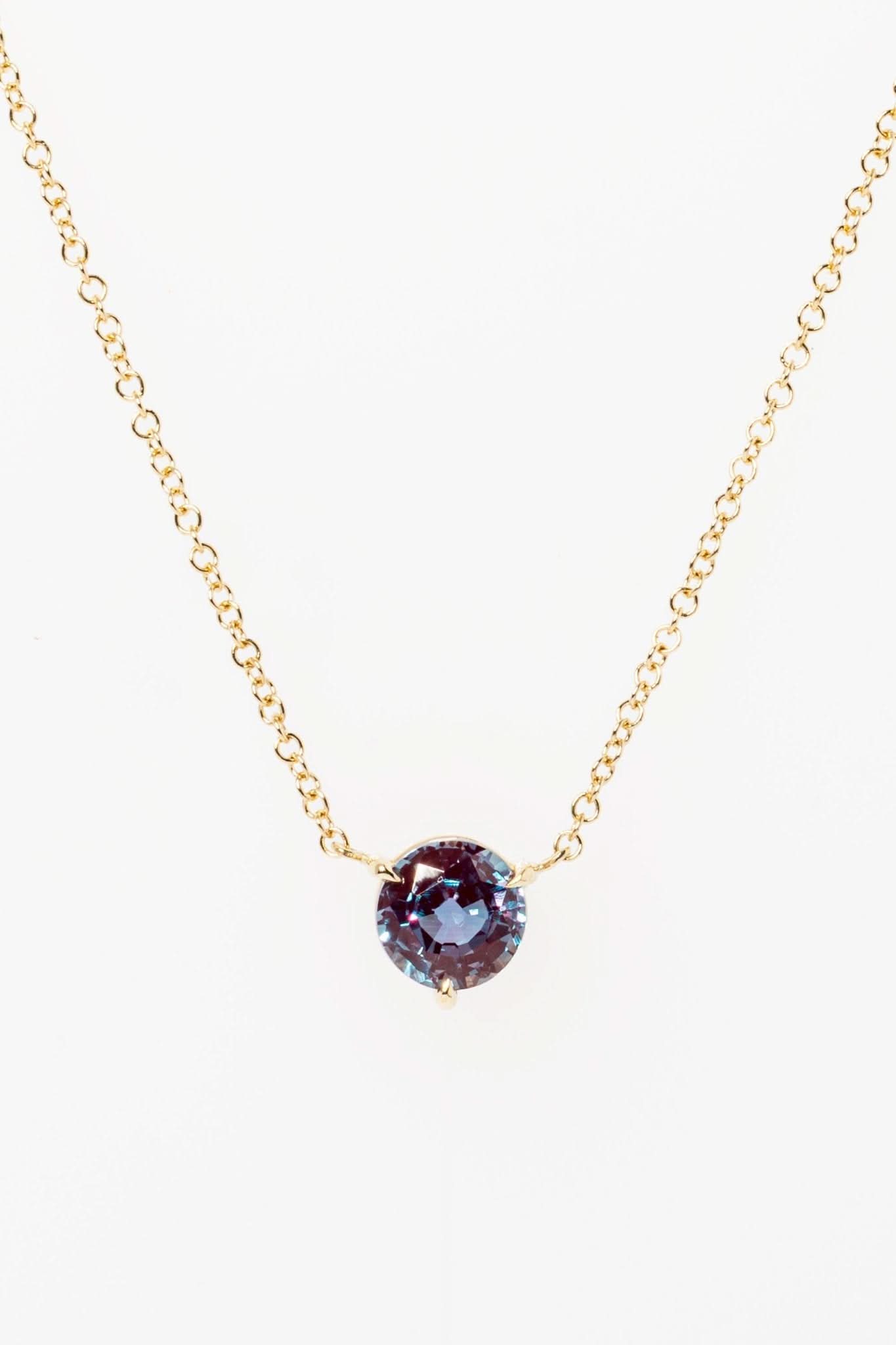 Round Alexandrite Necklace
