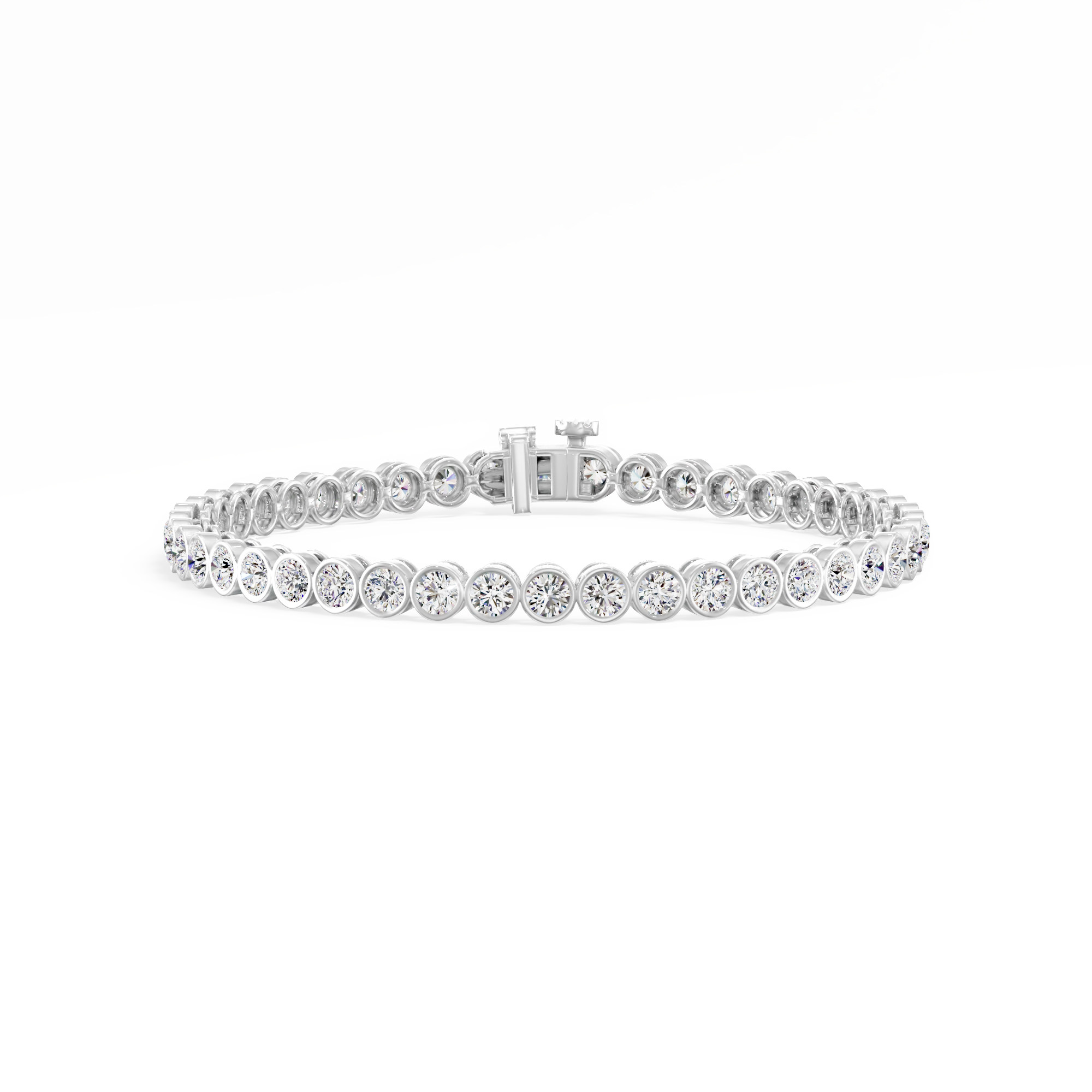 4.91ct Round Lab Diamond Tennis Bracelet 14K Solid Gold