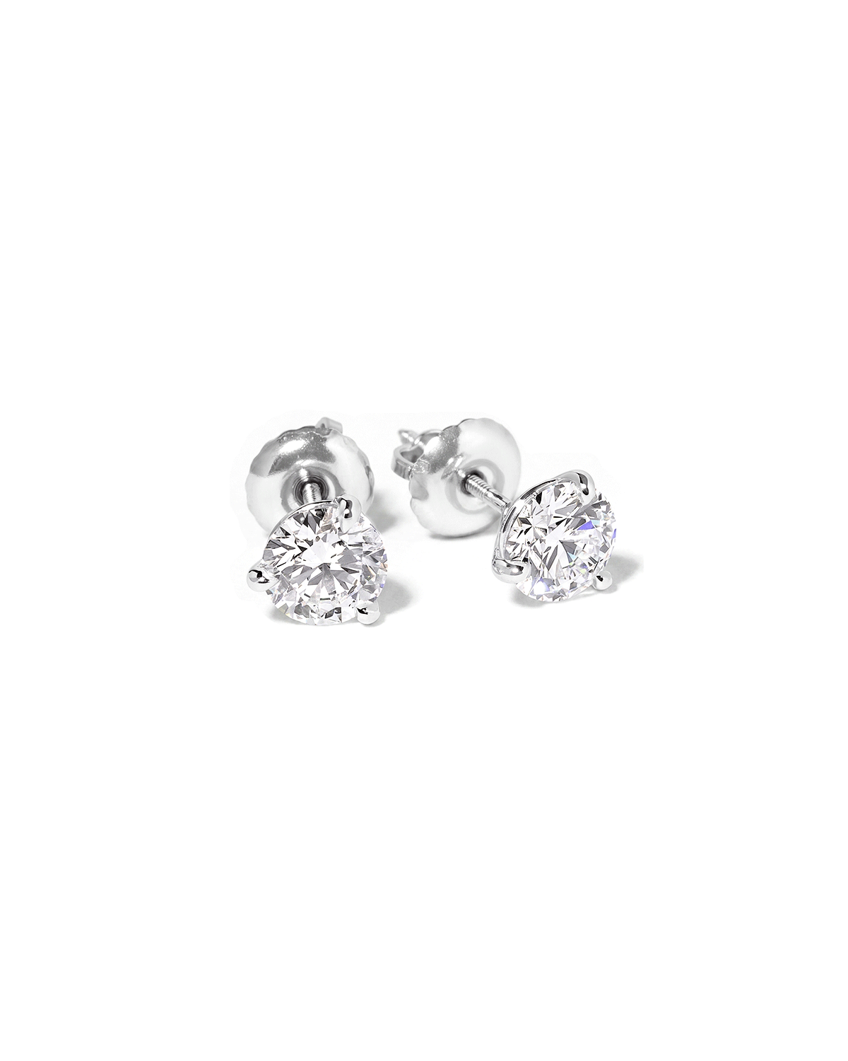 1.26ct D-VVS1 Core Round Lab Diamond Martini Studs